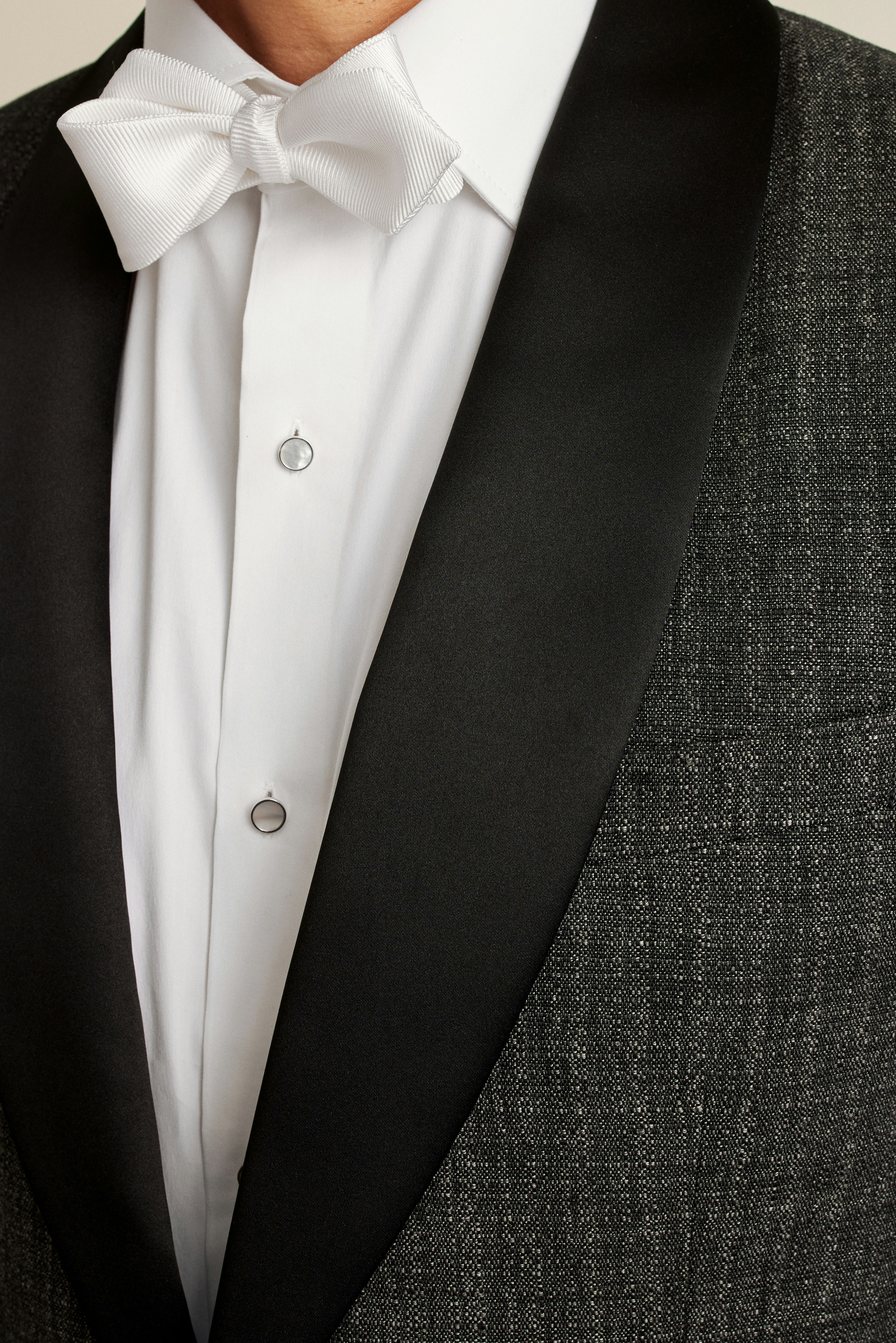 Italian Linen Tuxedo Jacket charcoal