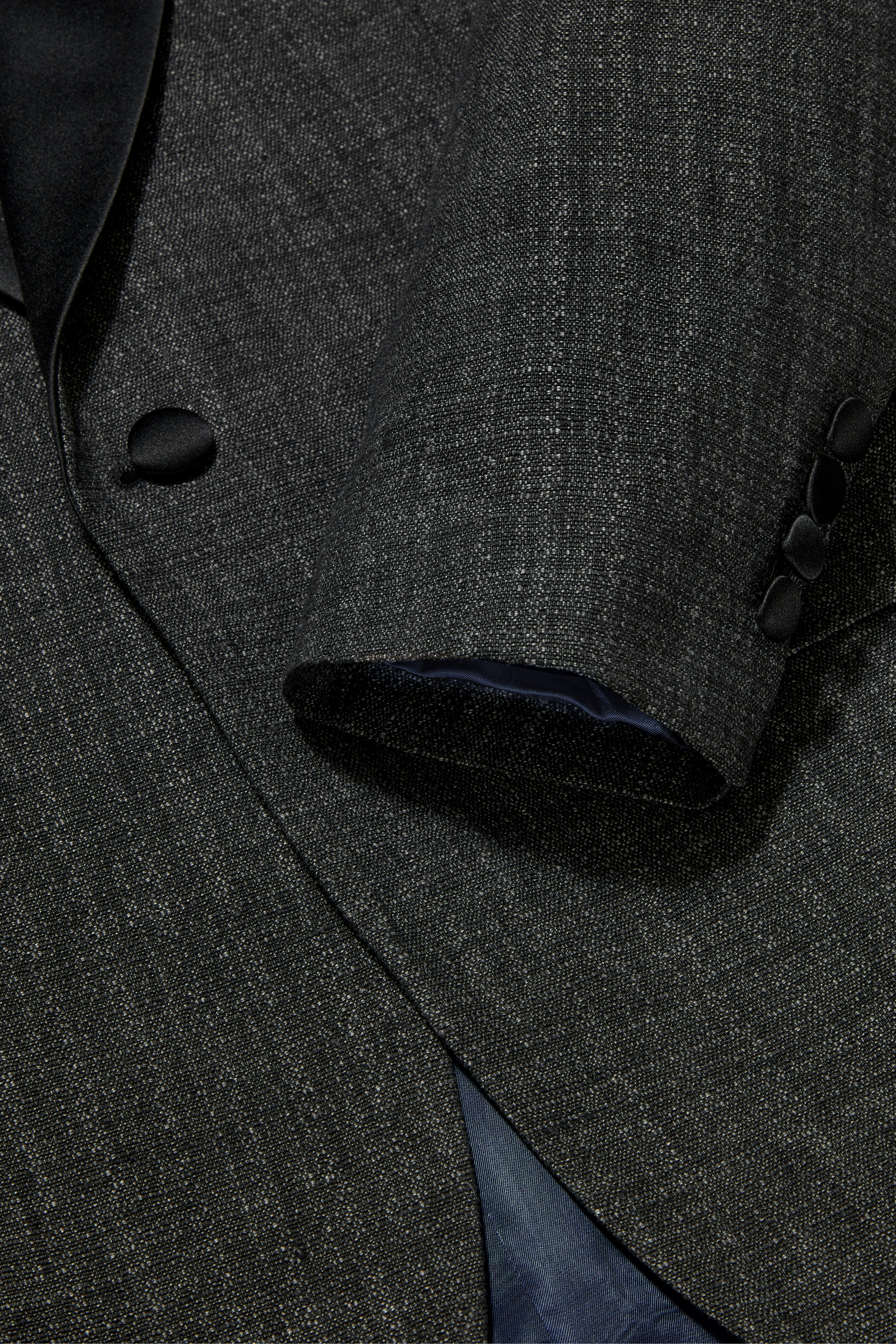 Italian Linen Tuxedo Jacket charcoal