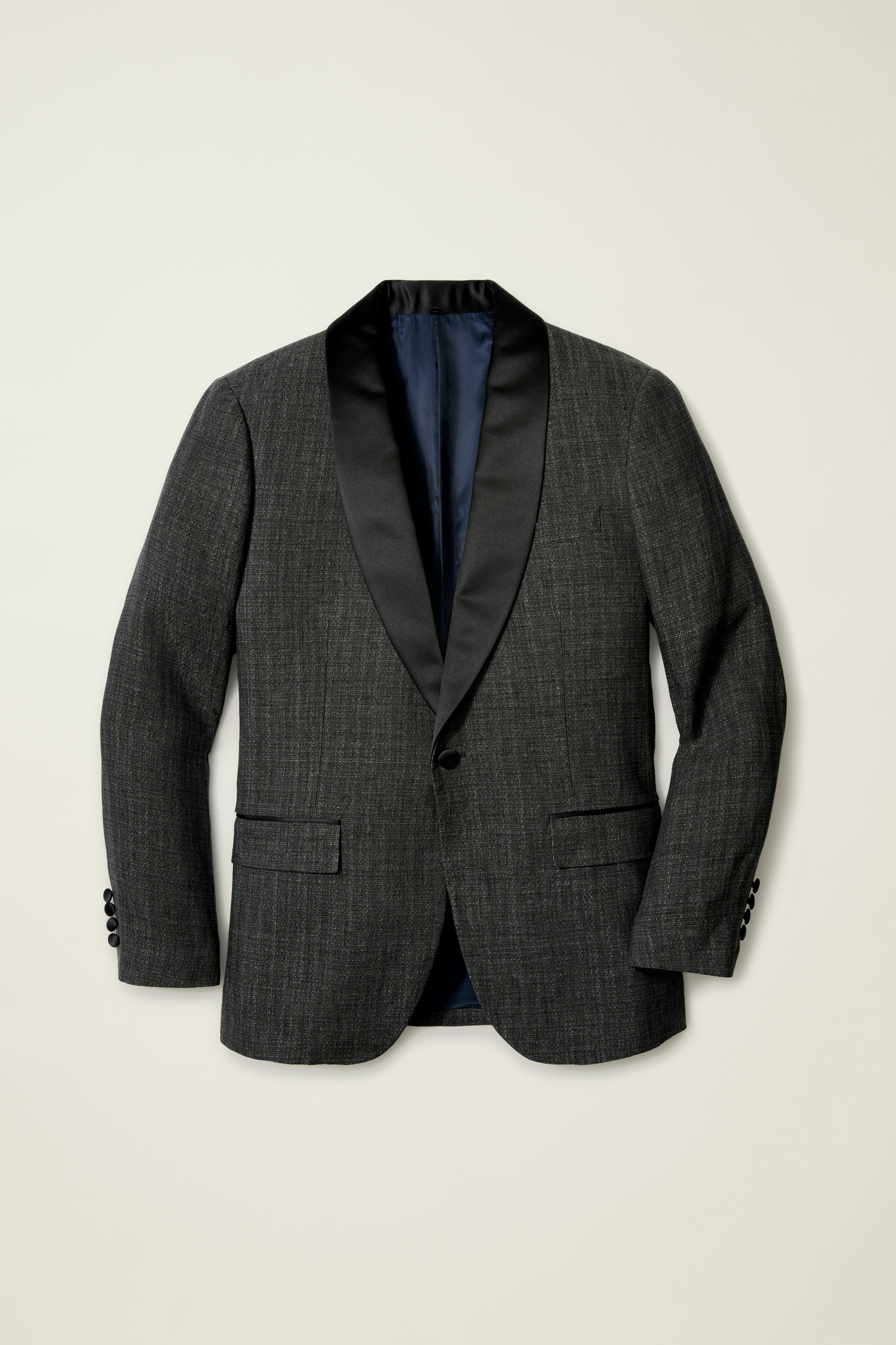 Italian Linen Tuxedo Jacket charcoal