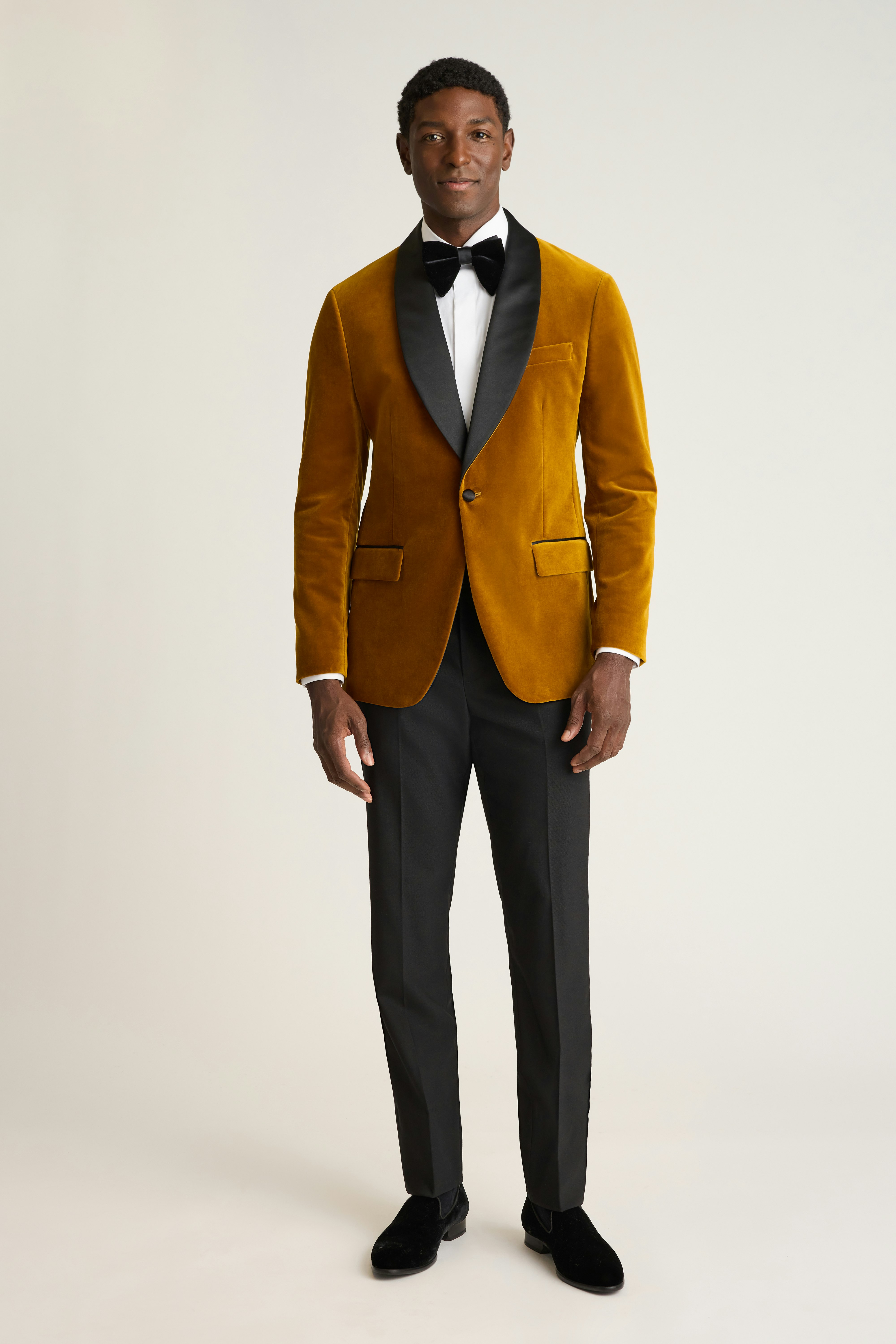 Jetsetter Italian Velvet Blazer golden curry
