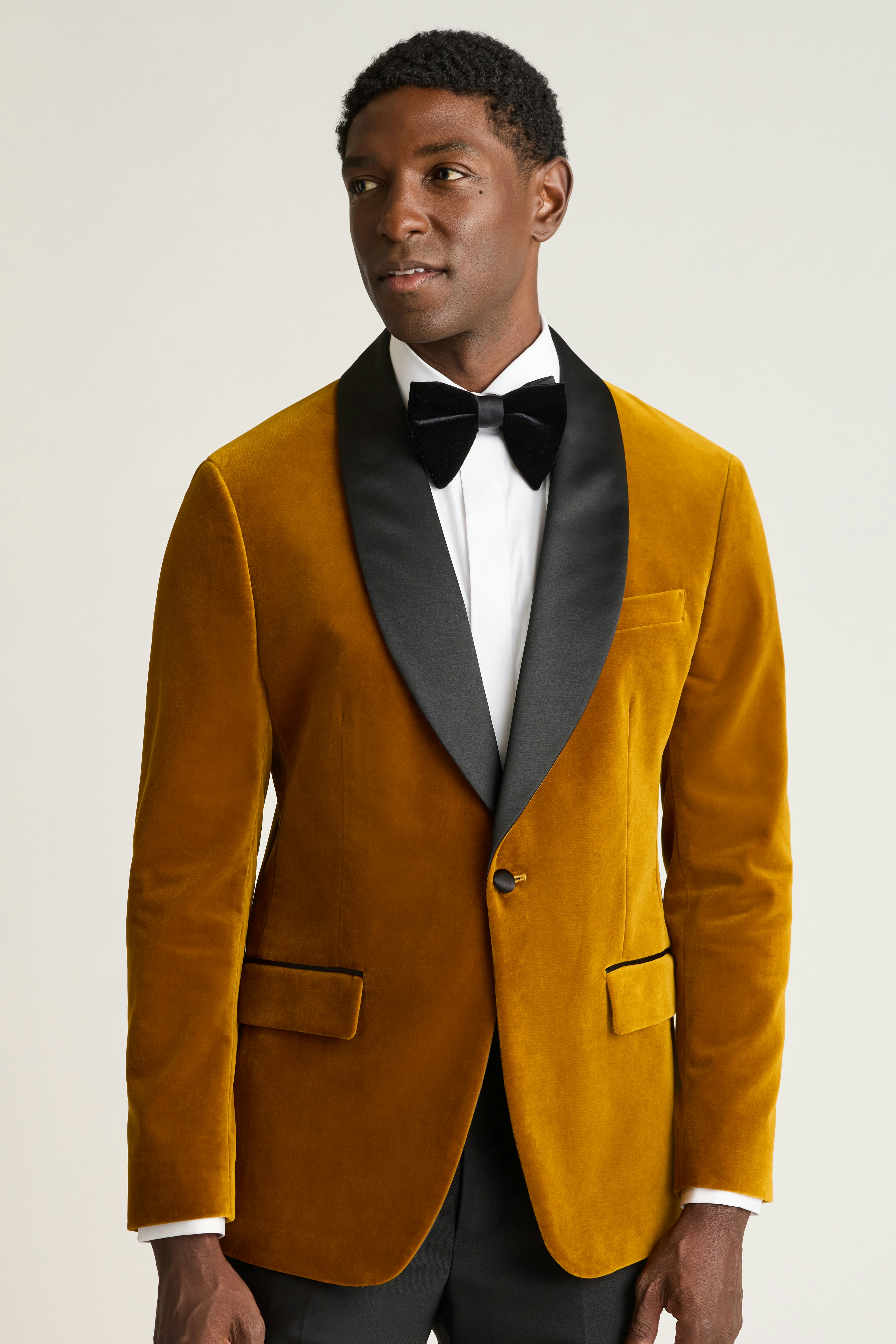Jetsetter Italian Velvet Blazer golden curry