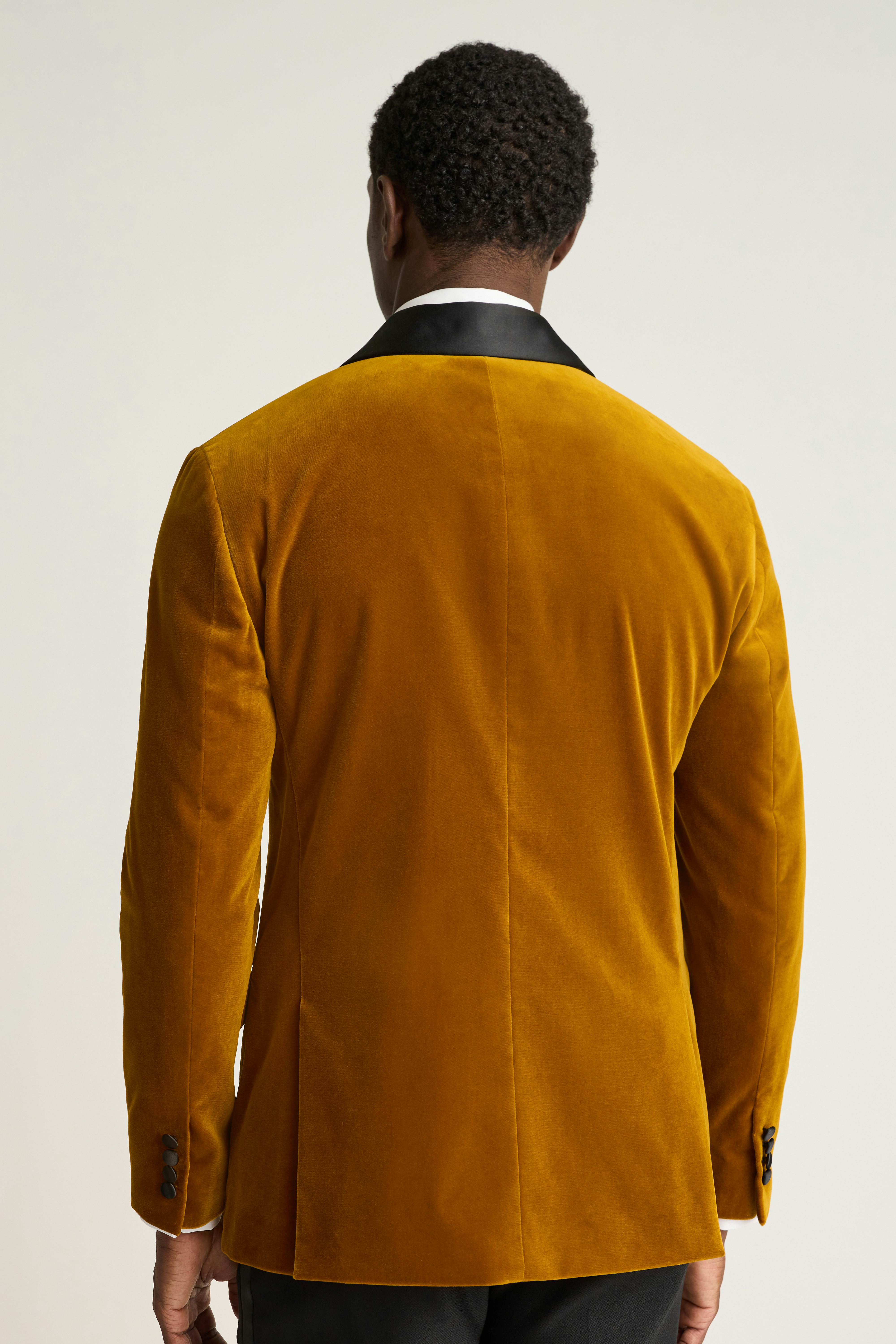 Jetsetter Italian Velvet Blazer golden curry