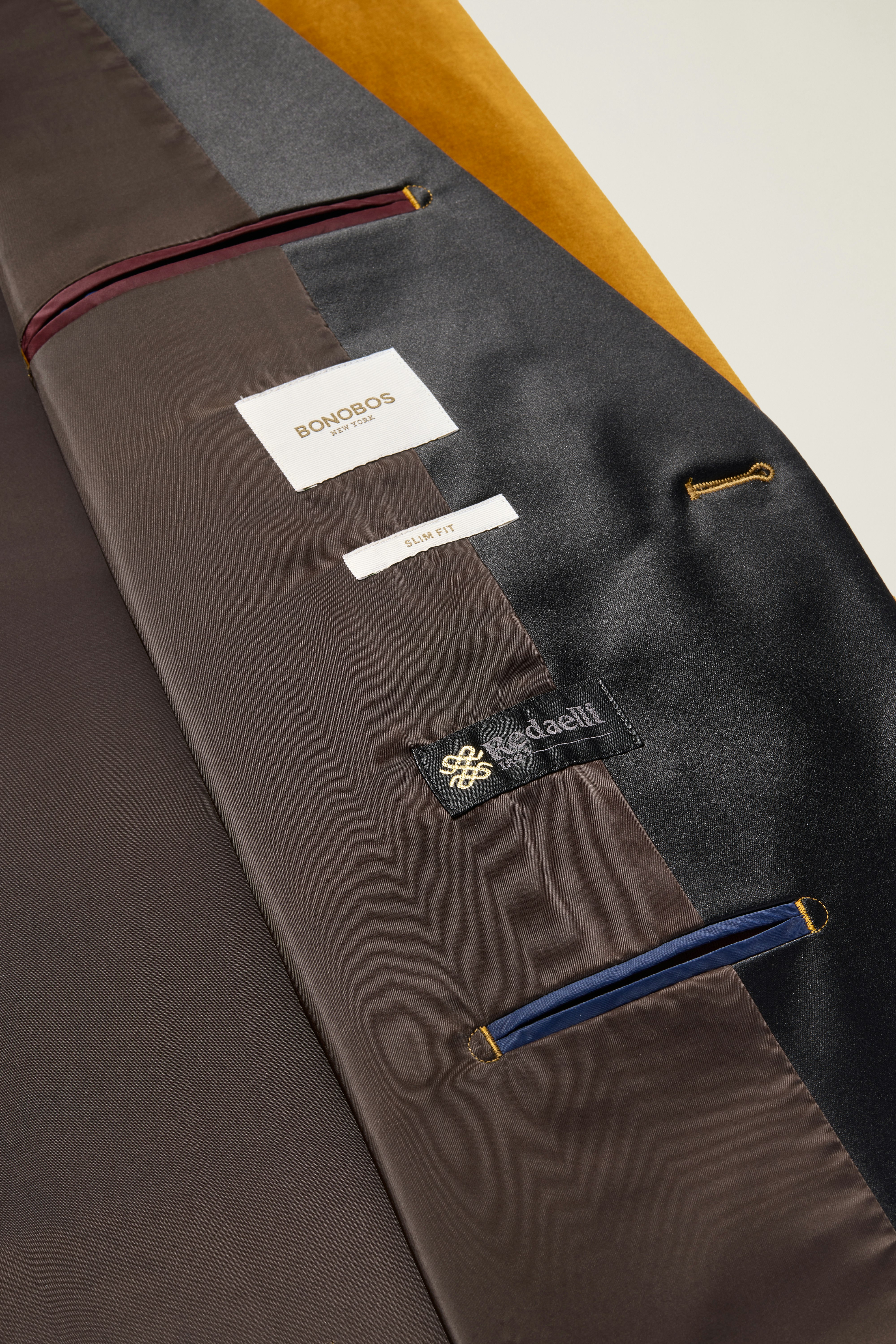 Jetsetter Italian Velvet Blazer golden curry