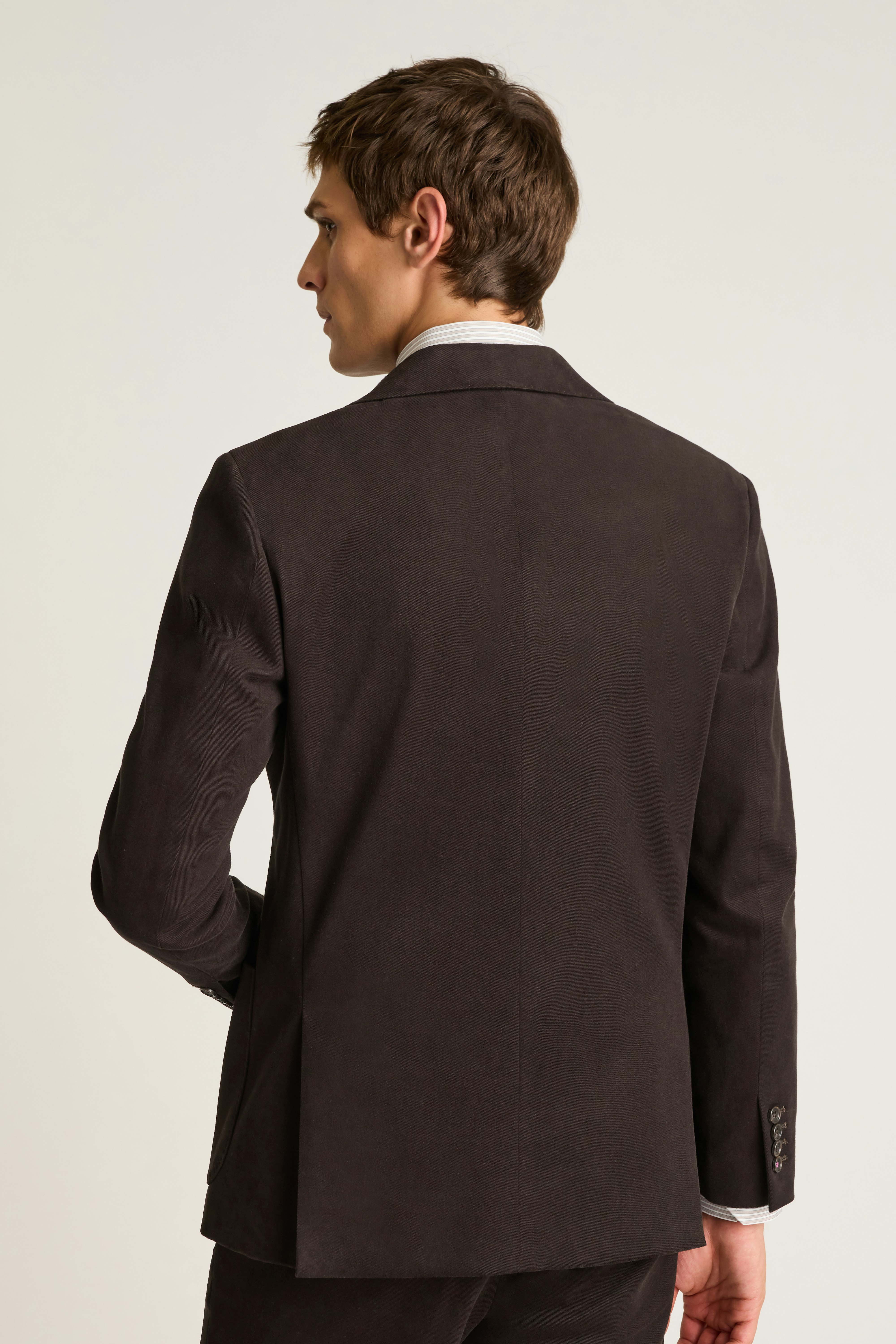 Jetsetter Italian Brushed Cotton Blazer dark espresso brown