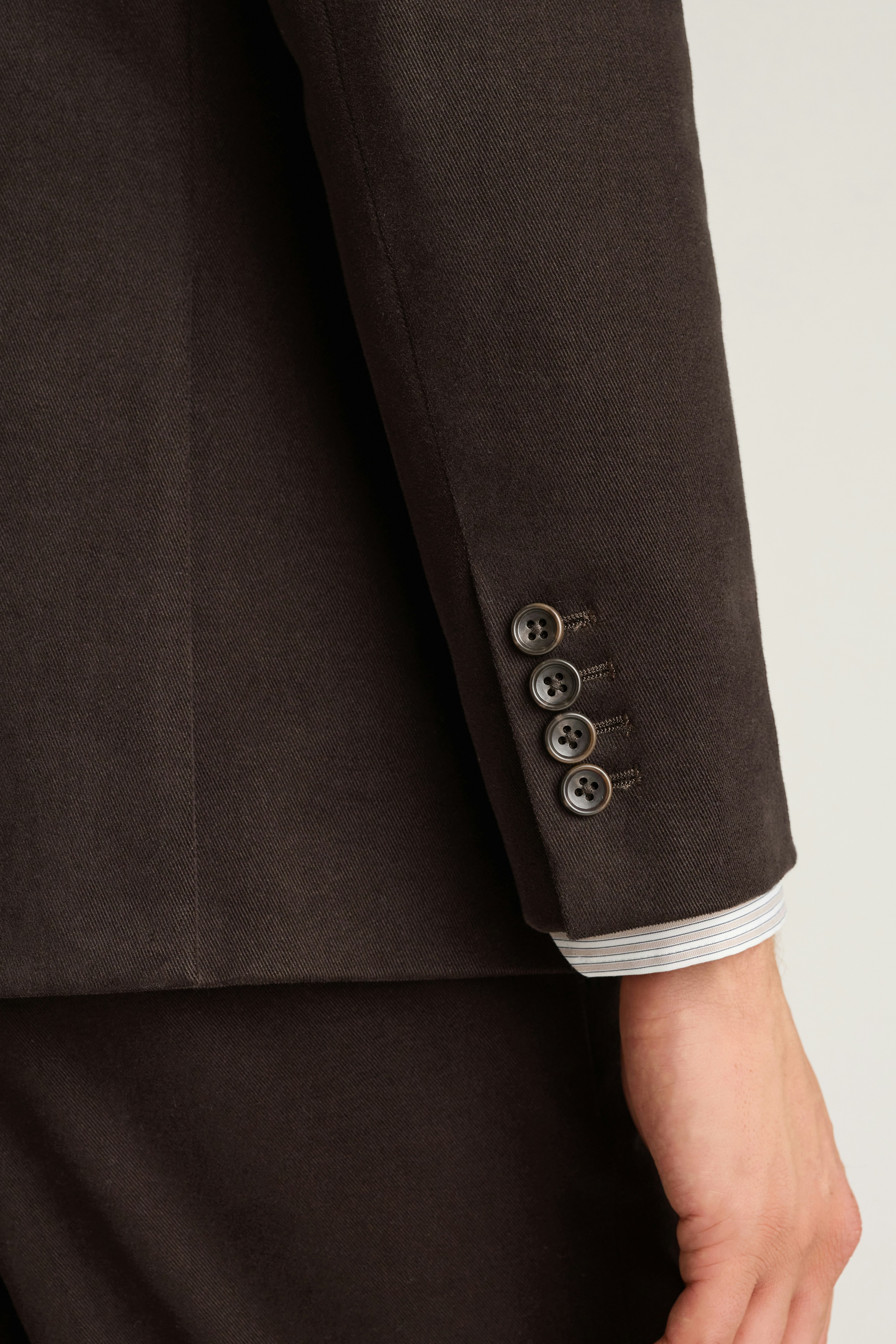 Jetsetter Italian Brushed Cotton Blazer dark espresso brown