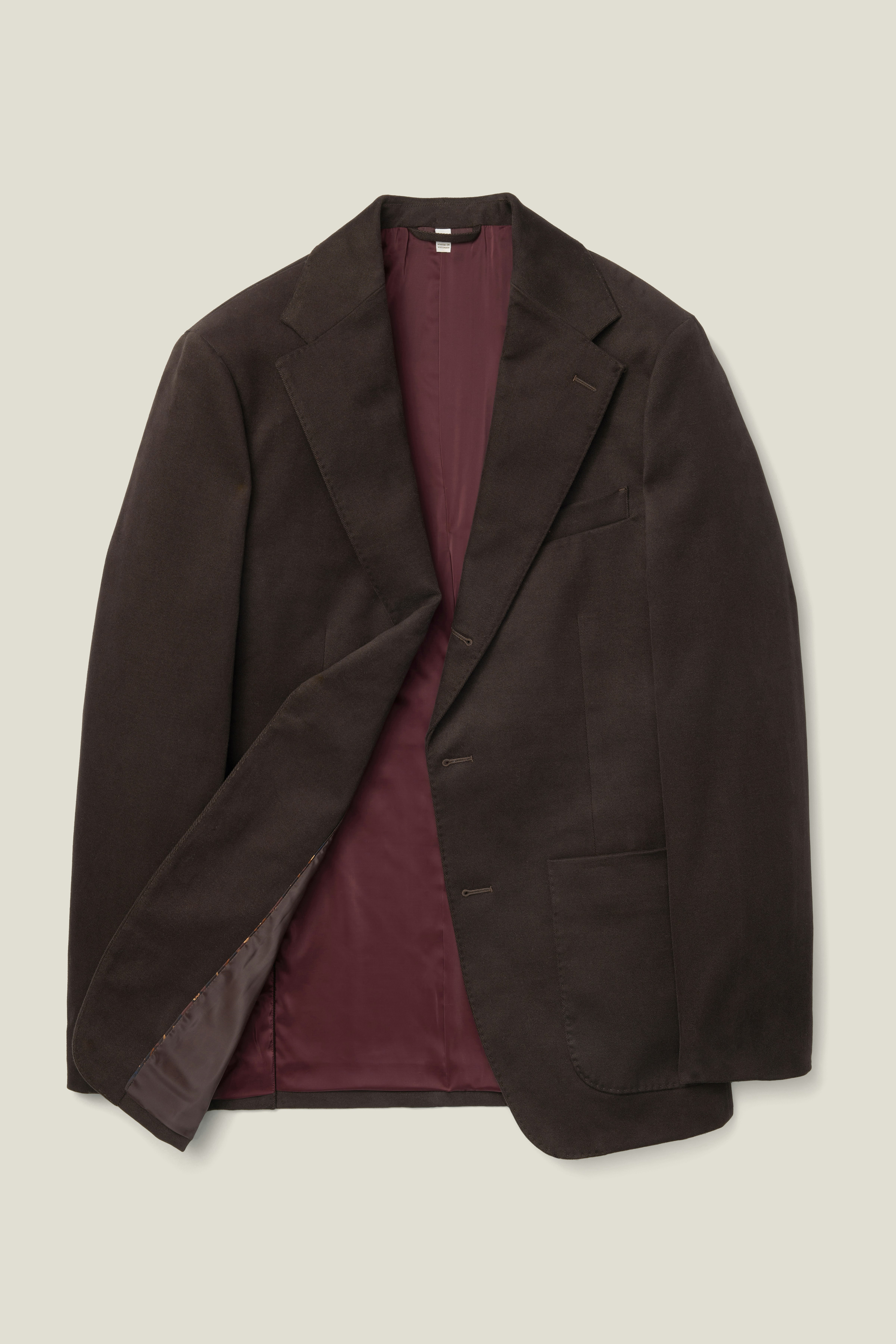 Jetsetter Italian Brushed Cotton Blazer dark espresso brown
