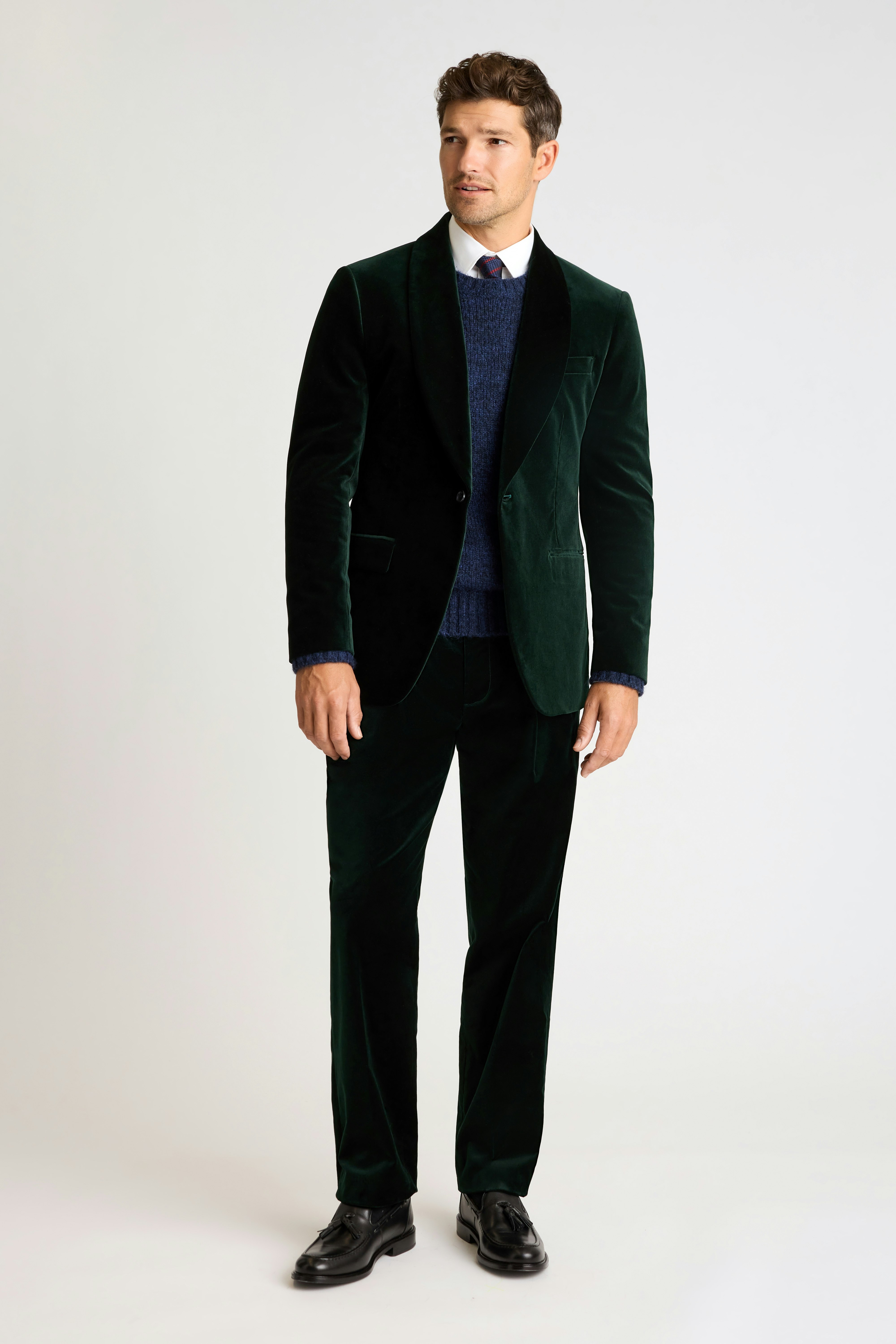 Jetsetter Italian Velvet Blazer emerald