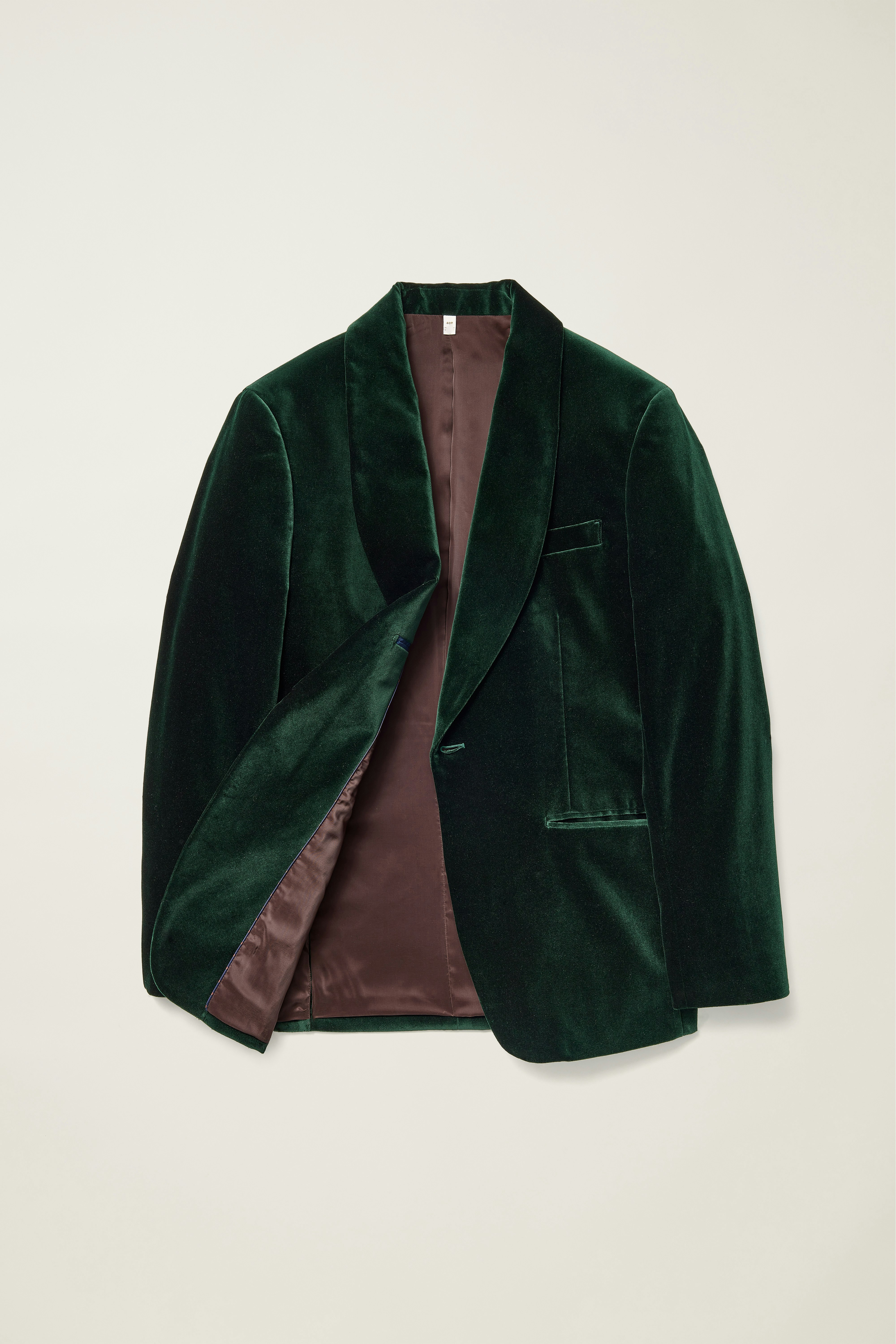 Jetsetter Italian Velvet Blazer emerald