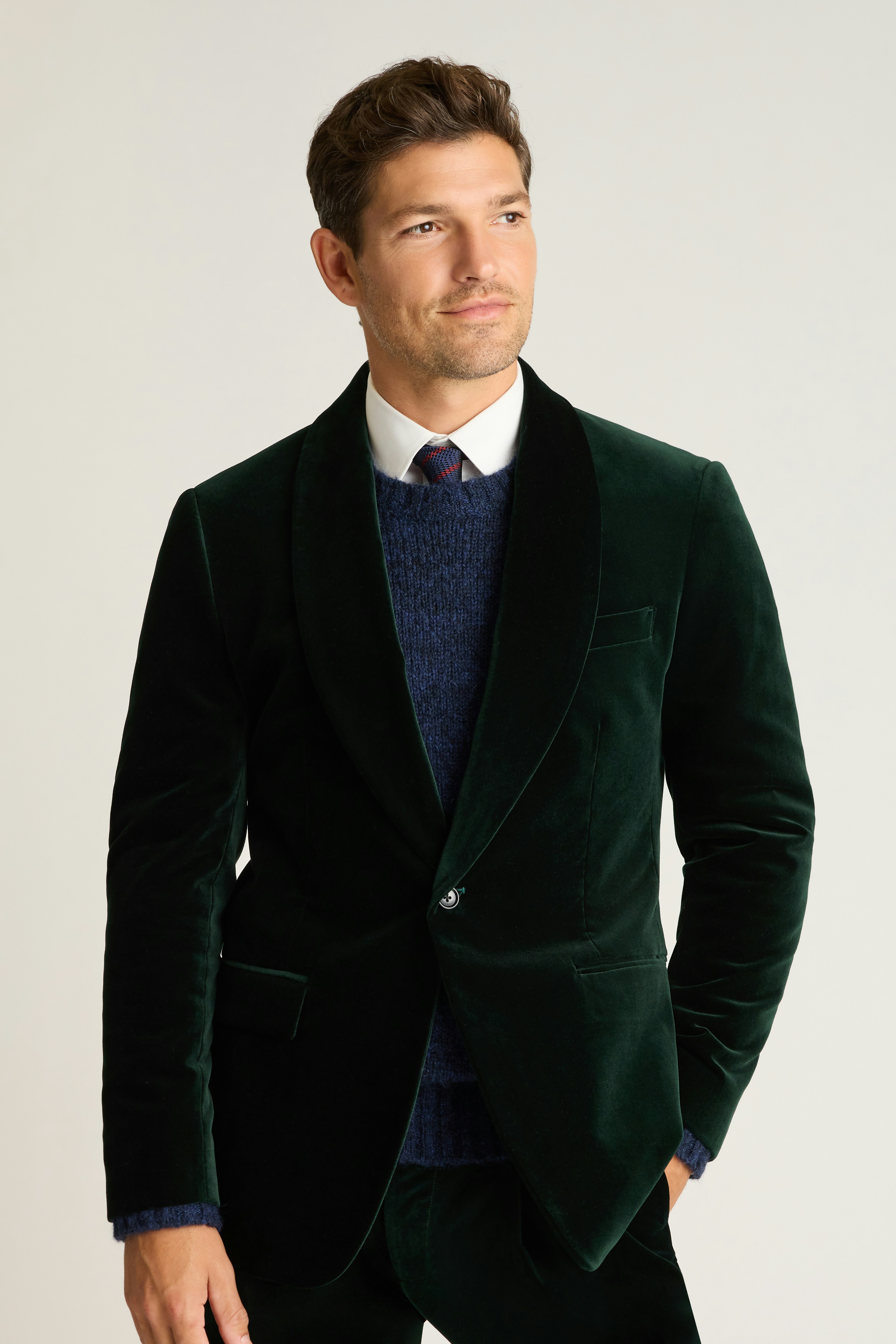 Jetsetter Italian Velvet Blazer emerald