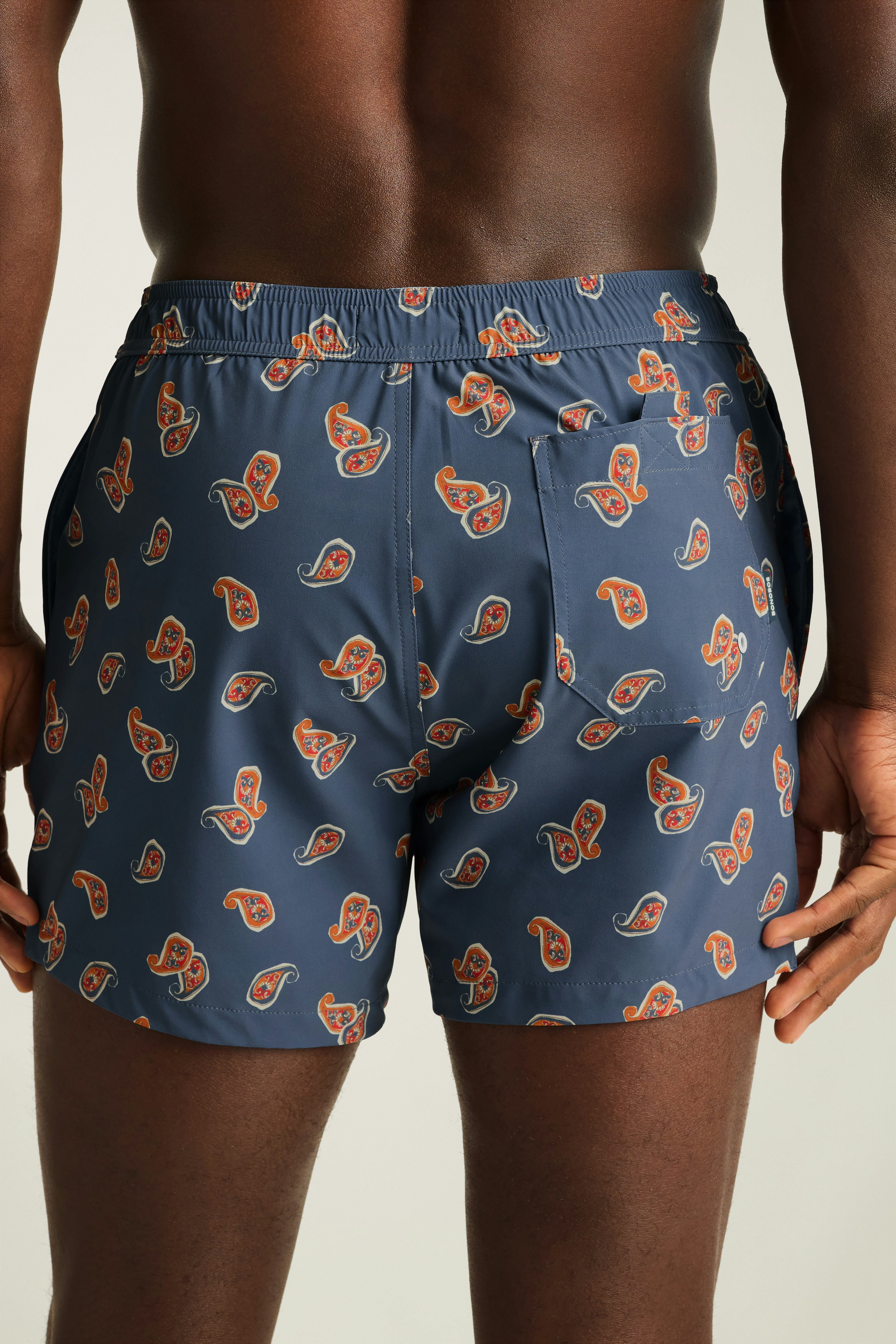 Riviera Swim Trunks teal retro paisley 4 Riviera Swim Trunks teal retro paisley