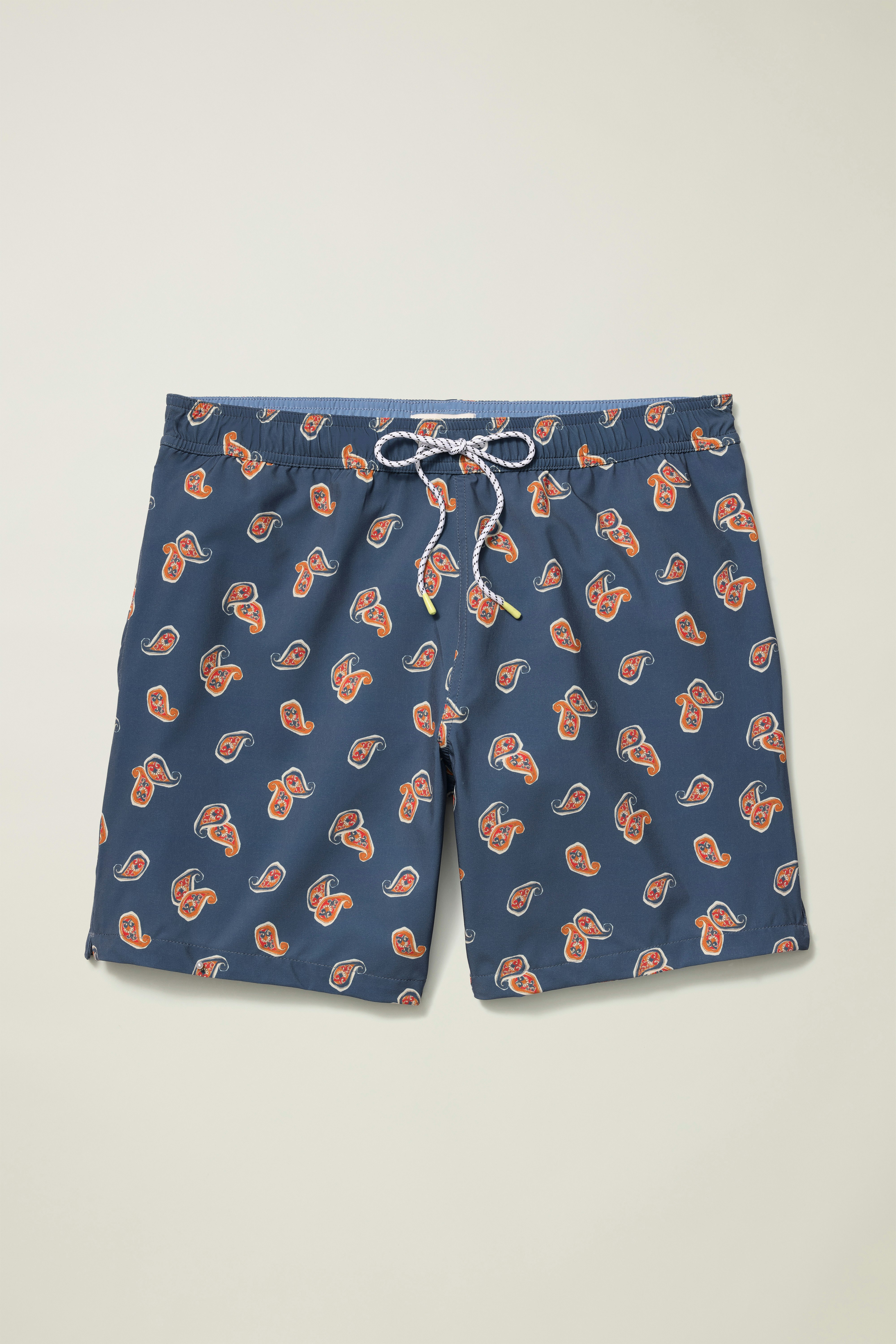 Riviera Swim Trunks teal retro paisley 6 Riviera Swim Trunks teal retro paisley