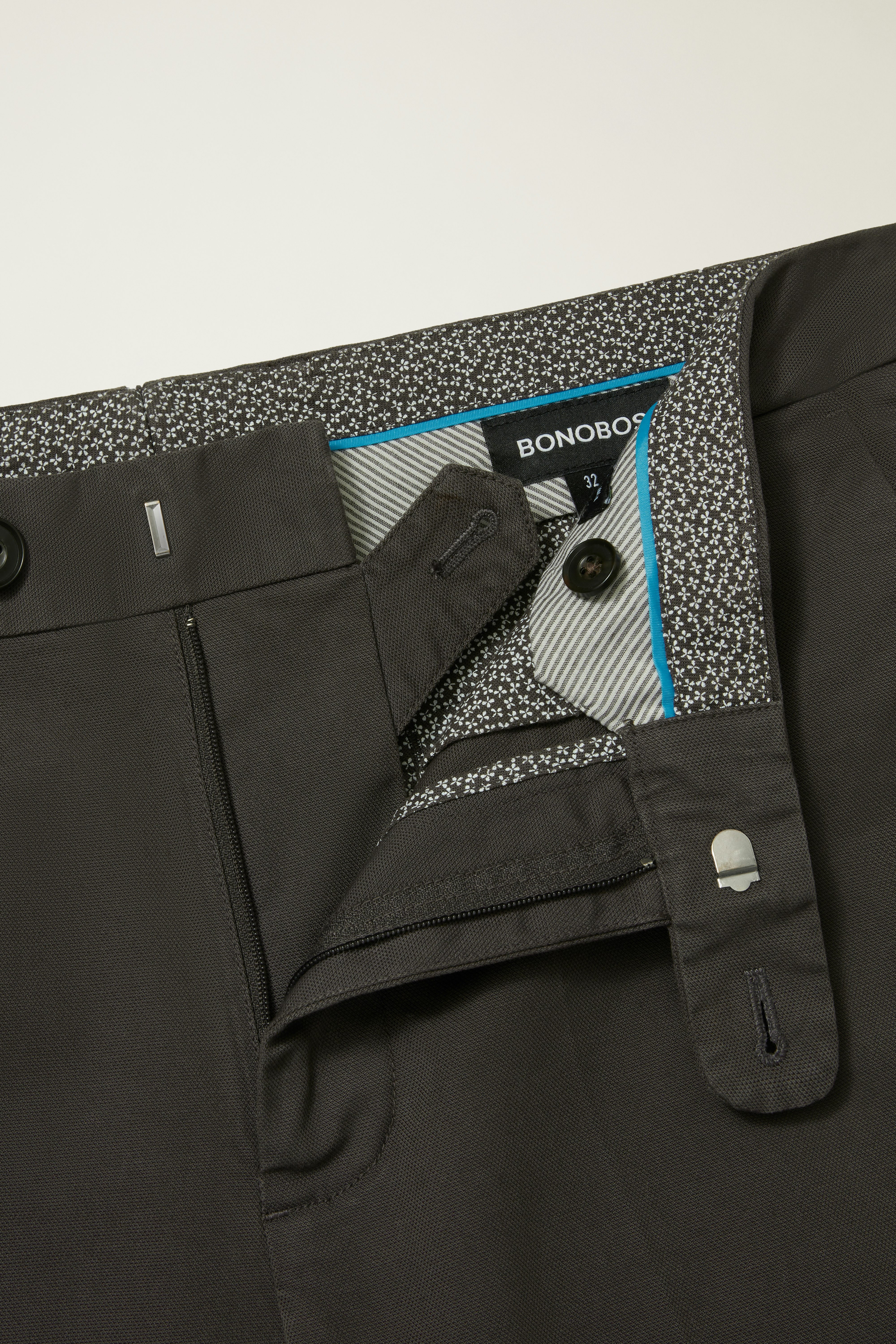 Italian Stretch Chino Shorts asphalt grey