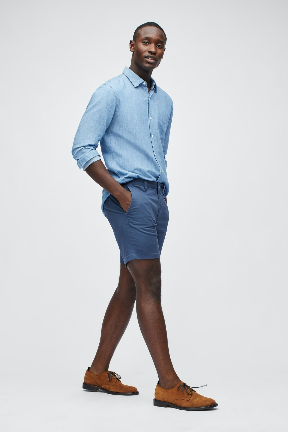 Stretch Washed Chino Shorts faded navy