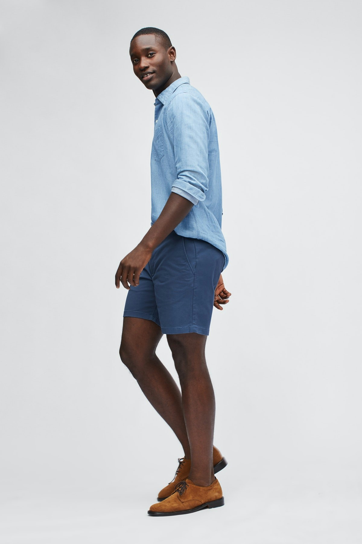 Stretch Washed Chino Shorts faded navy