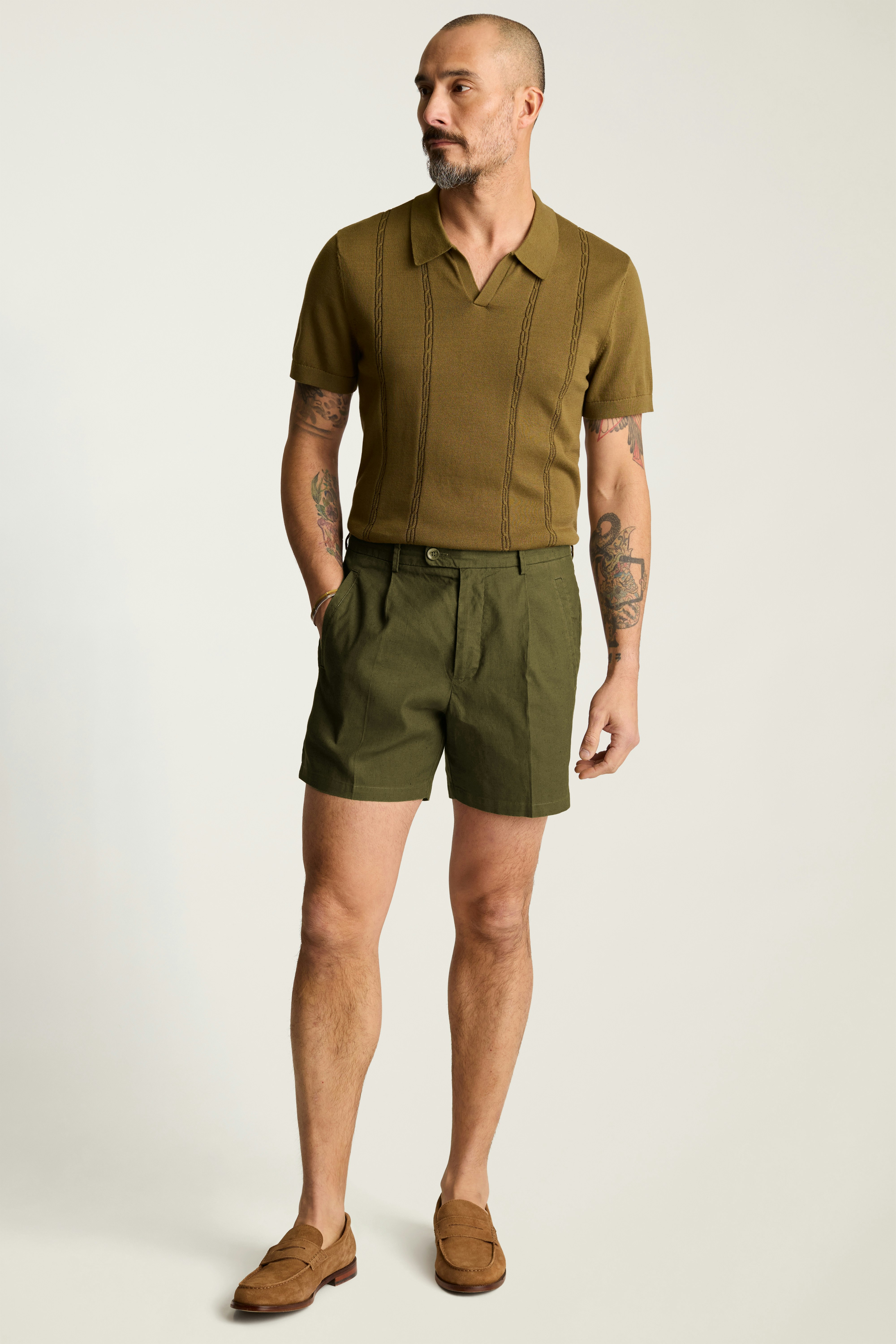 Coastal Linen Short kalamata olive