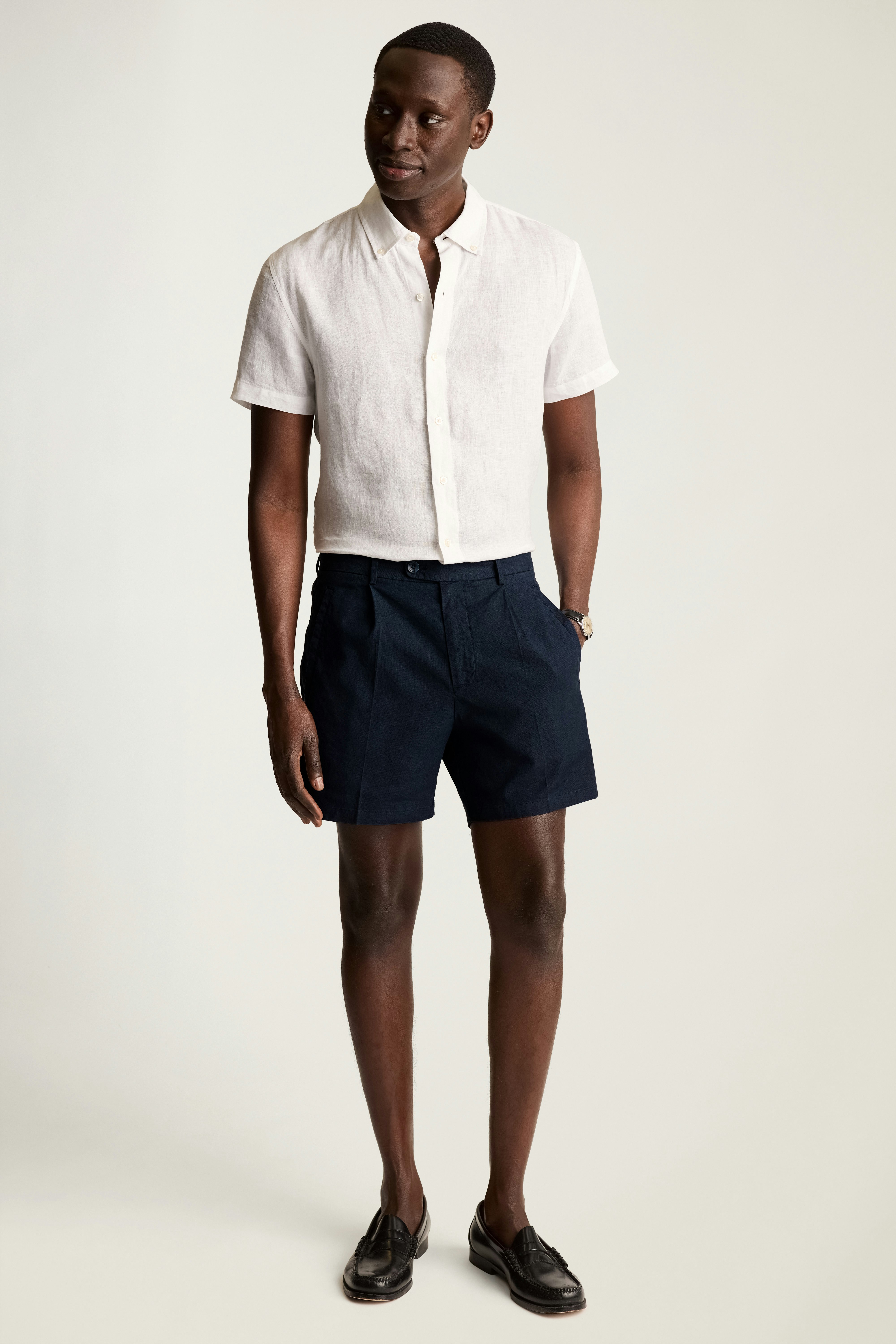 Coastal Linen Short navy blue
