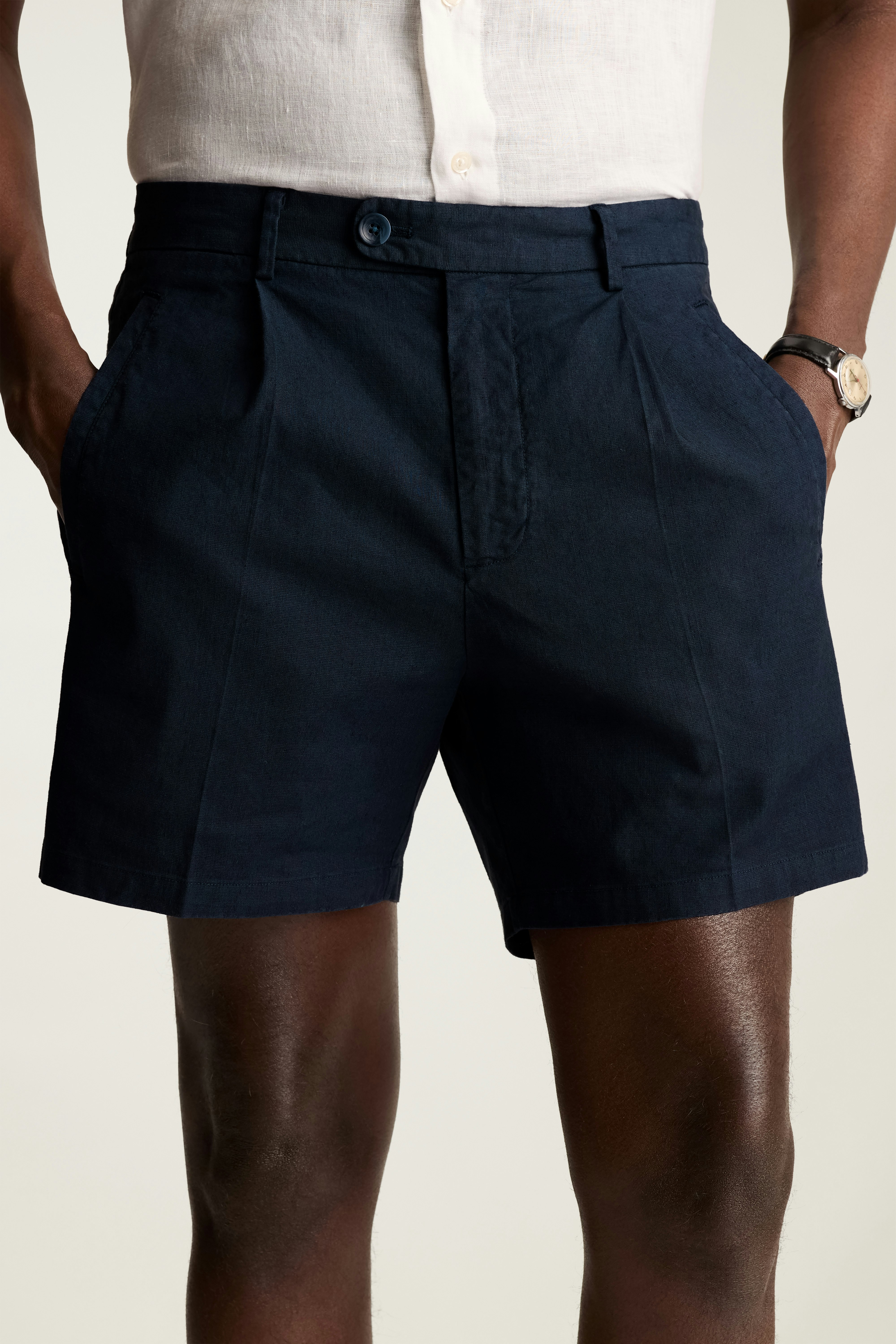 Coastal Linen Short navy blue