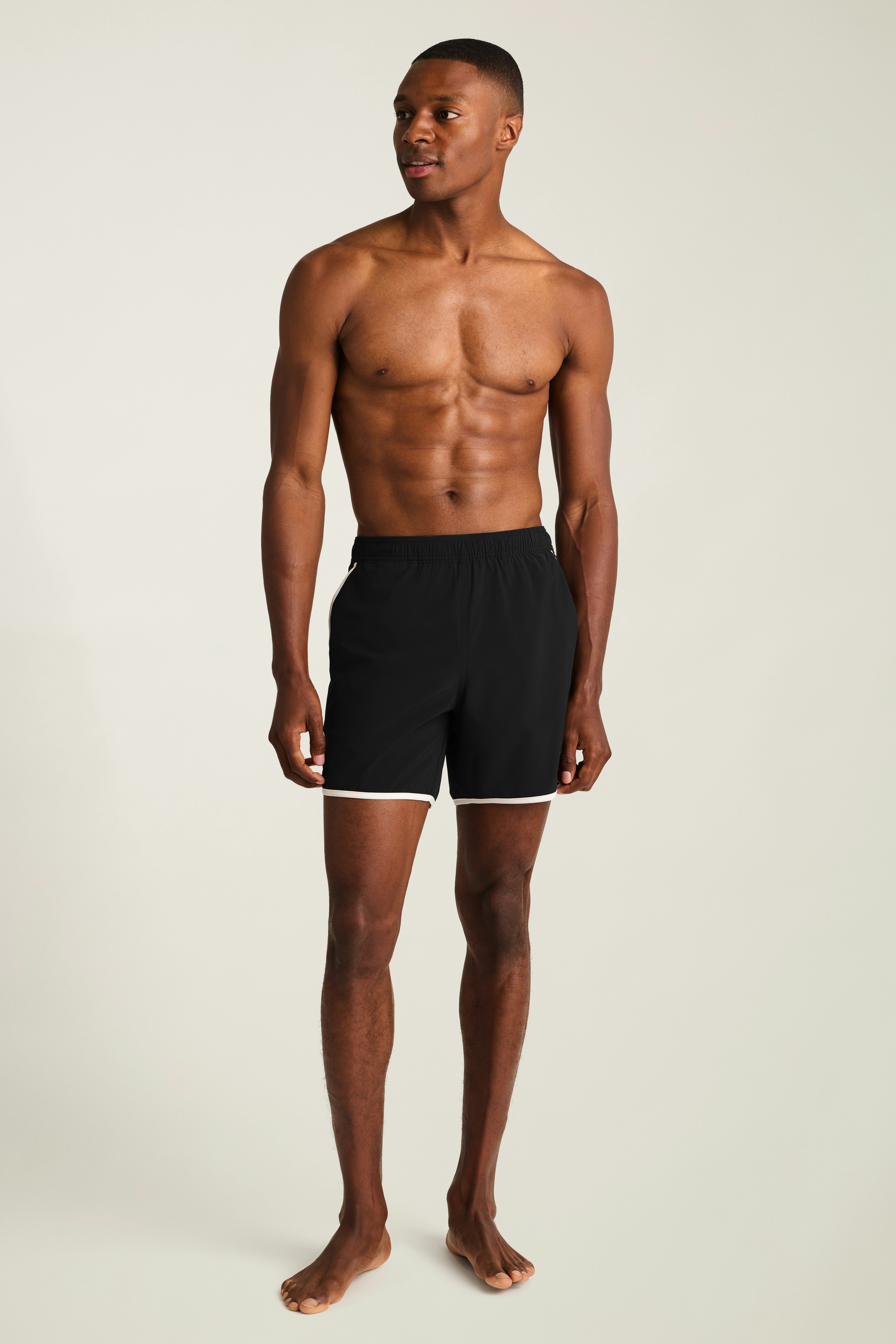 Throwback Swim Trunks jet black