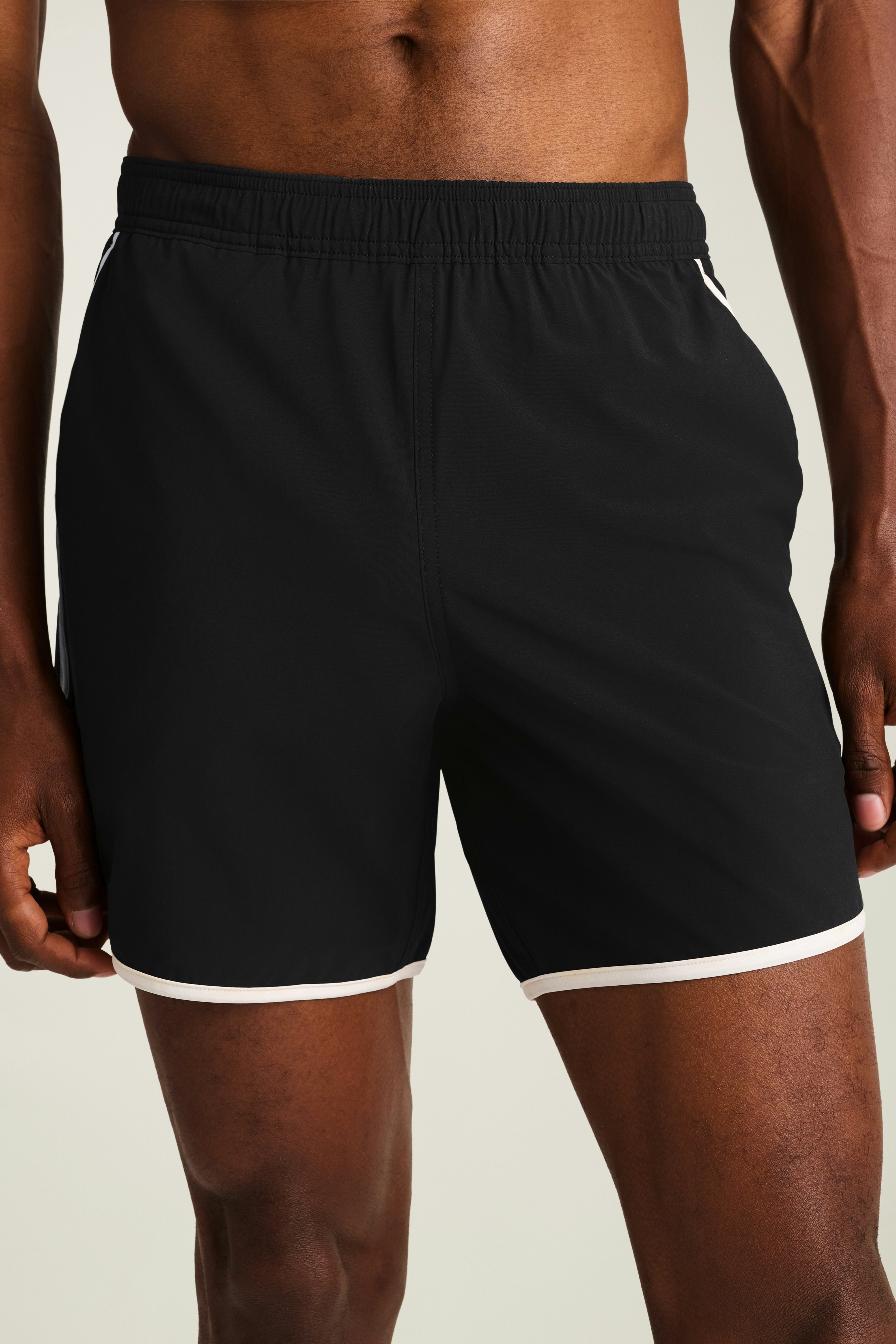 Throwback Swim Trunks jet black
