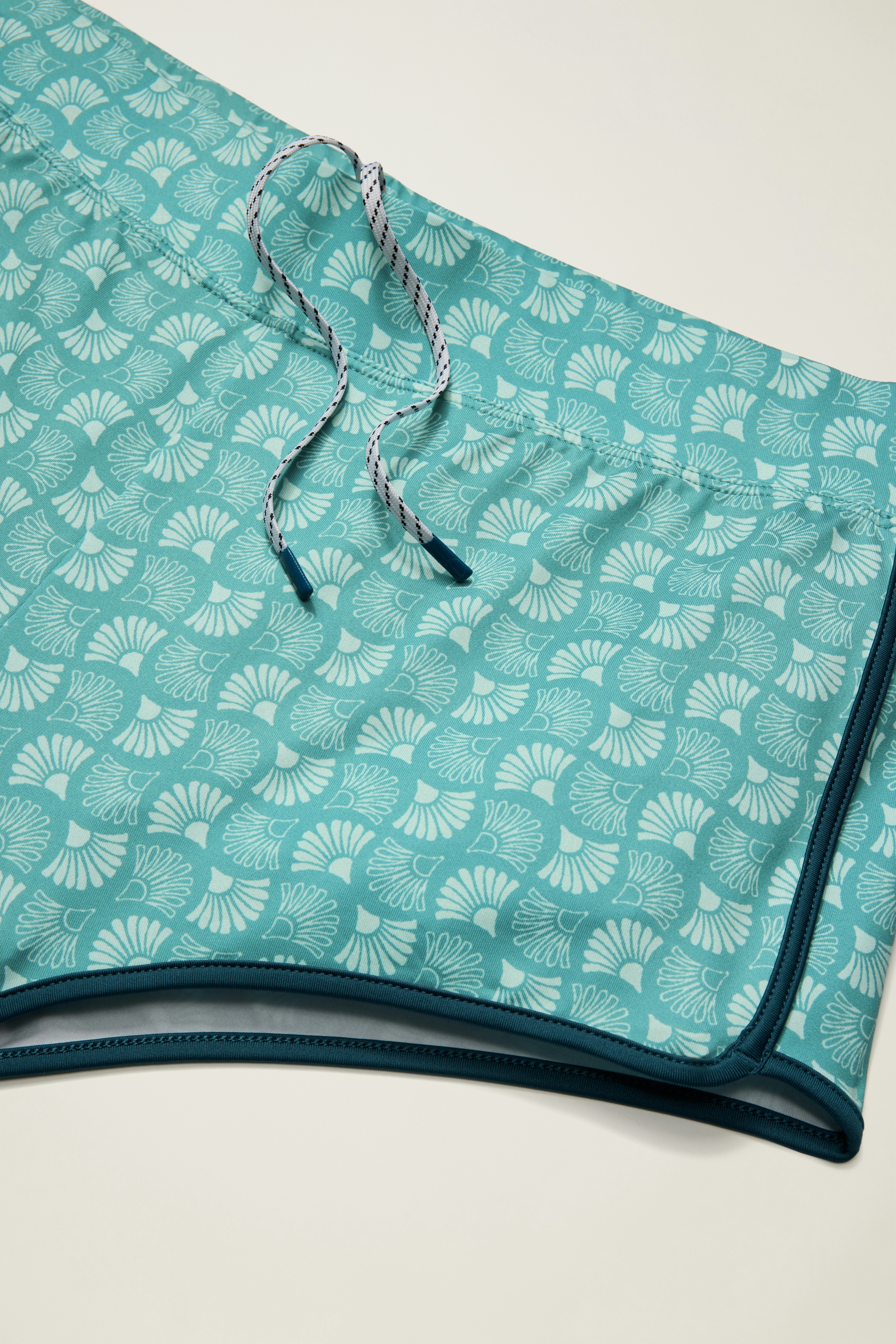 South Beach Swim Brief teal ponce tile