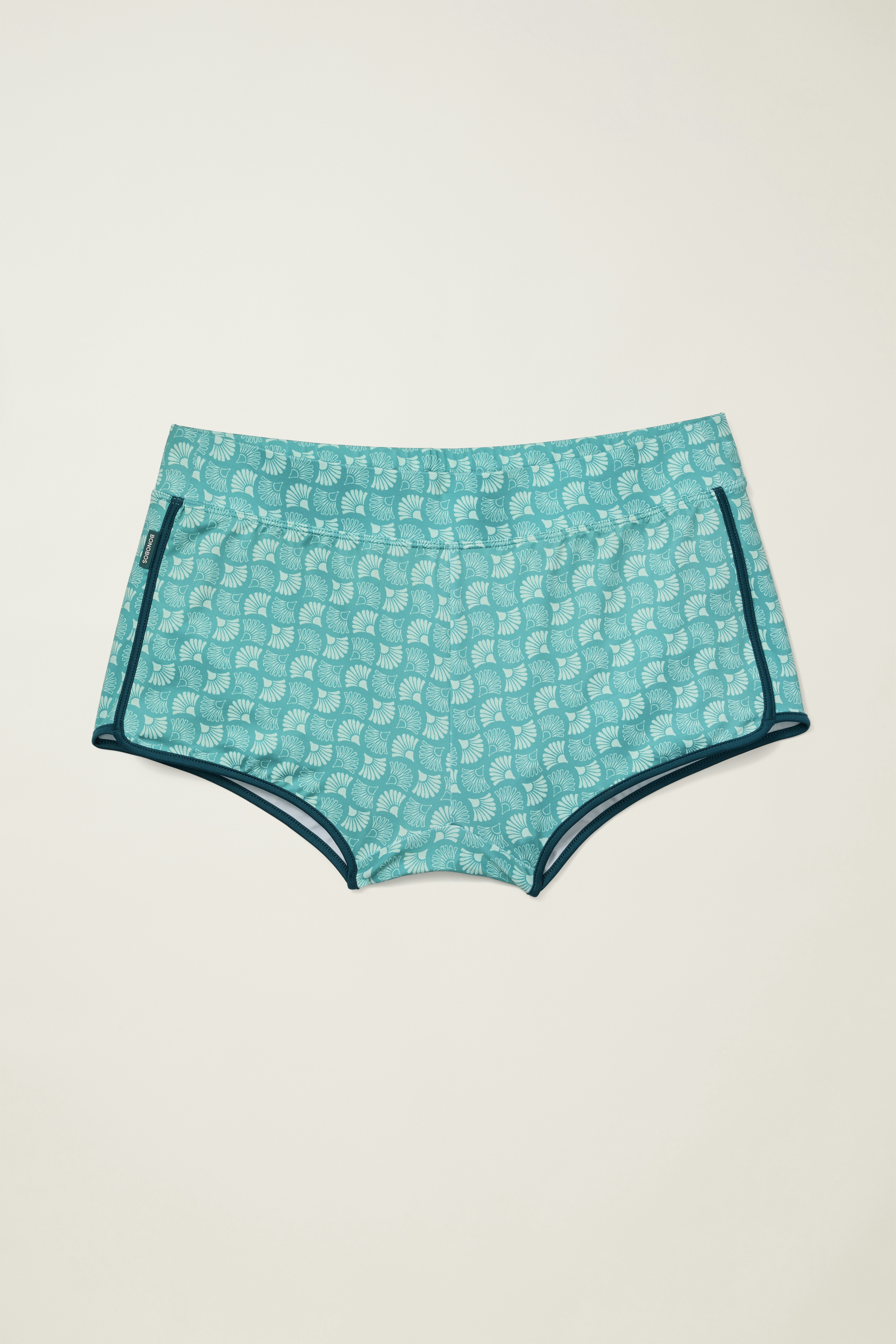 South Beach Swim Brief teal ponce tile
