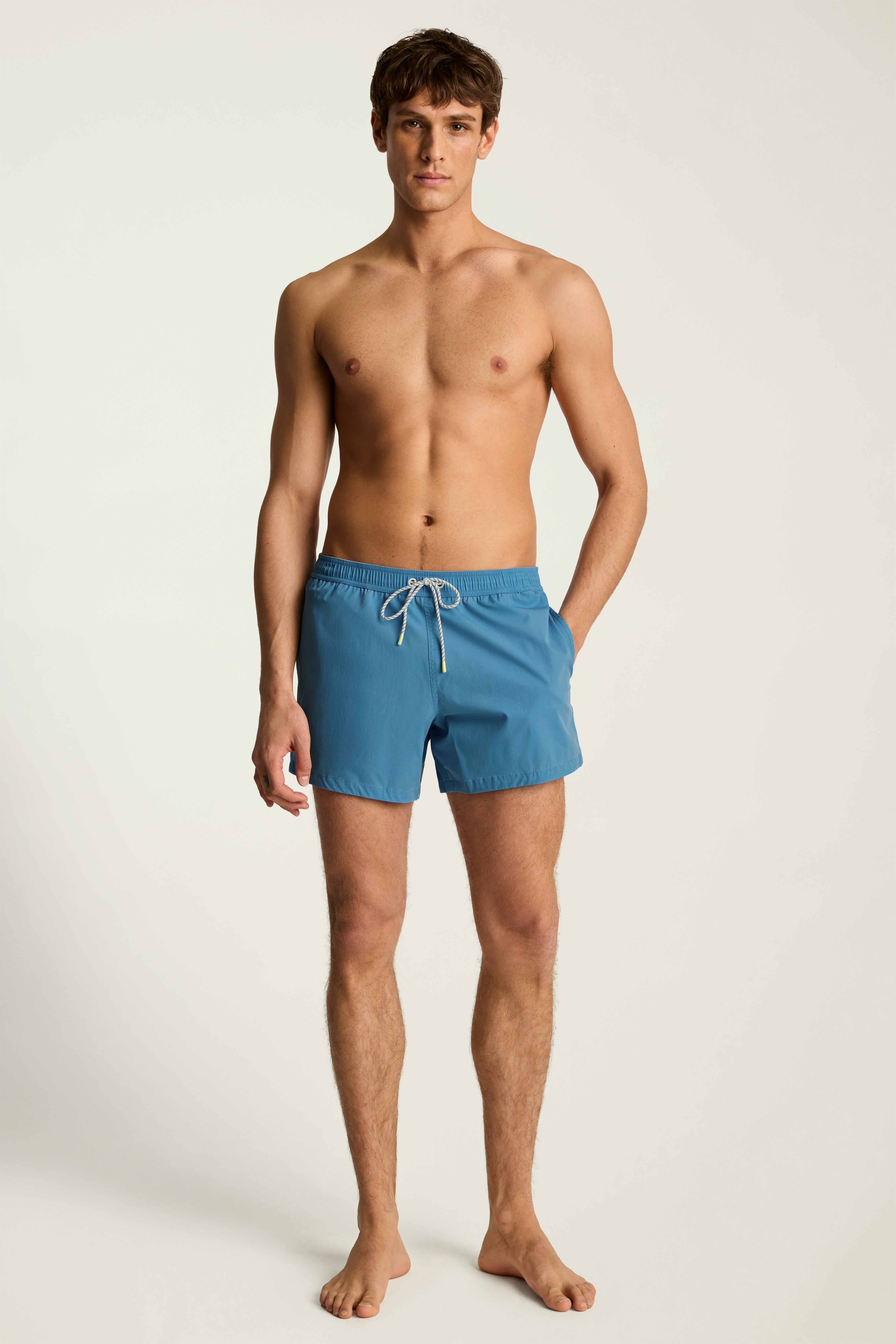 Riviera Swim Trunks sun faded sea blue