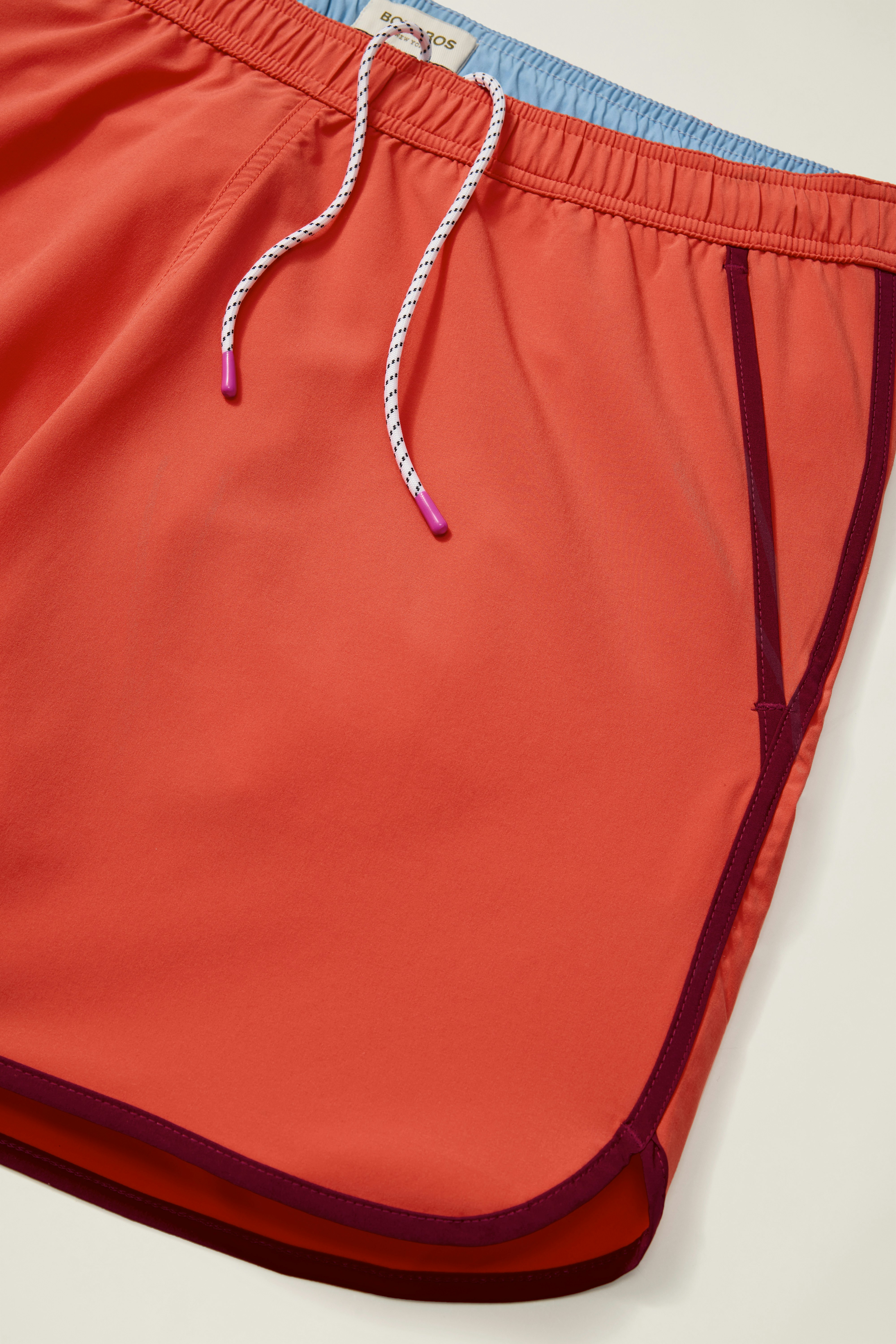 Throwback Swim Trunks deep sea coral