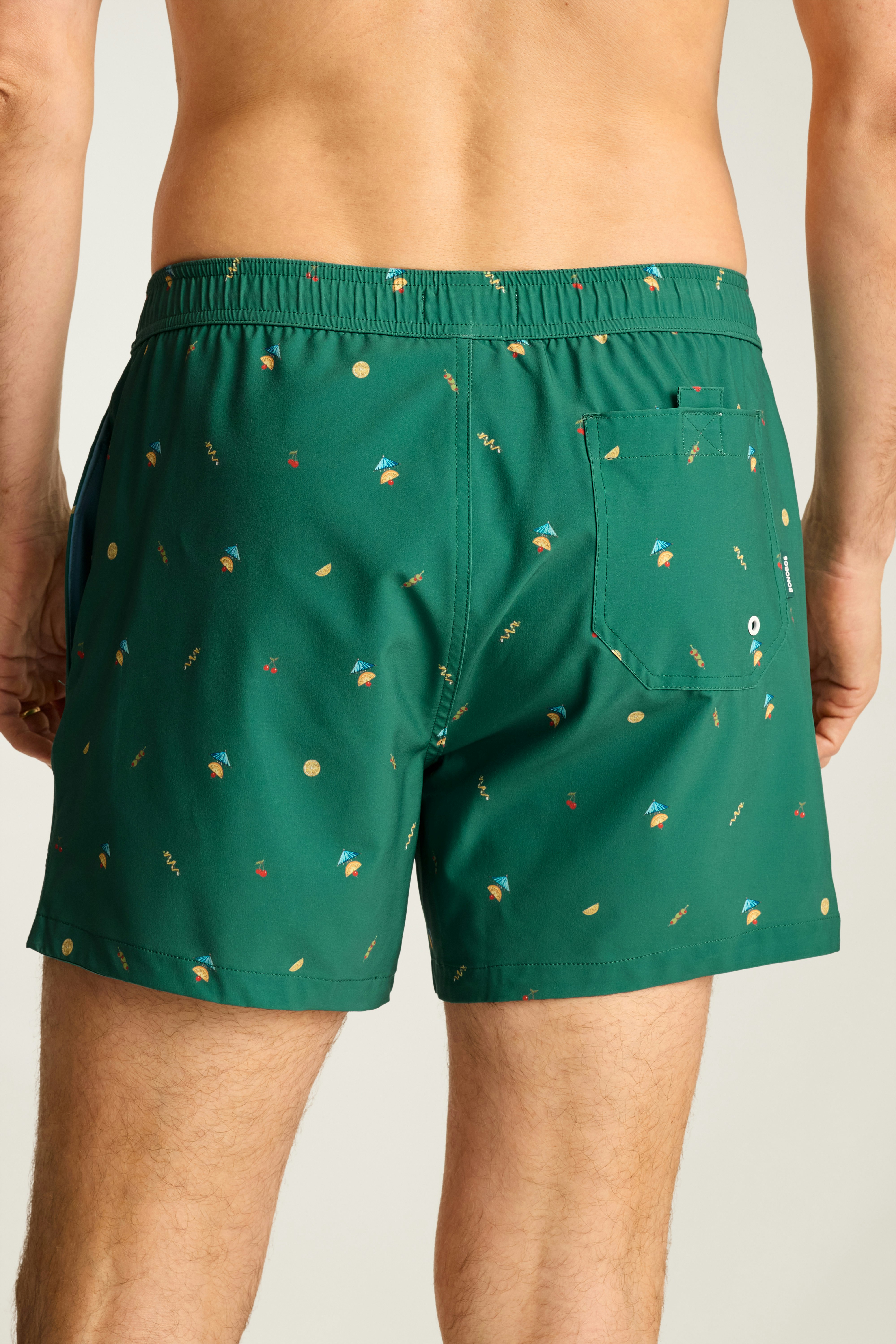 Riviera Swim Trunks sea green happy hour