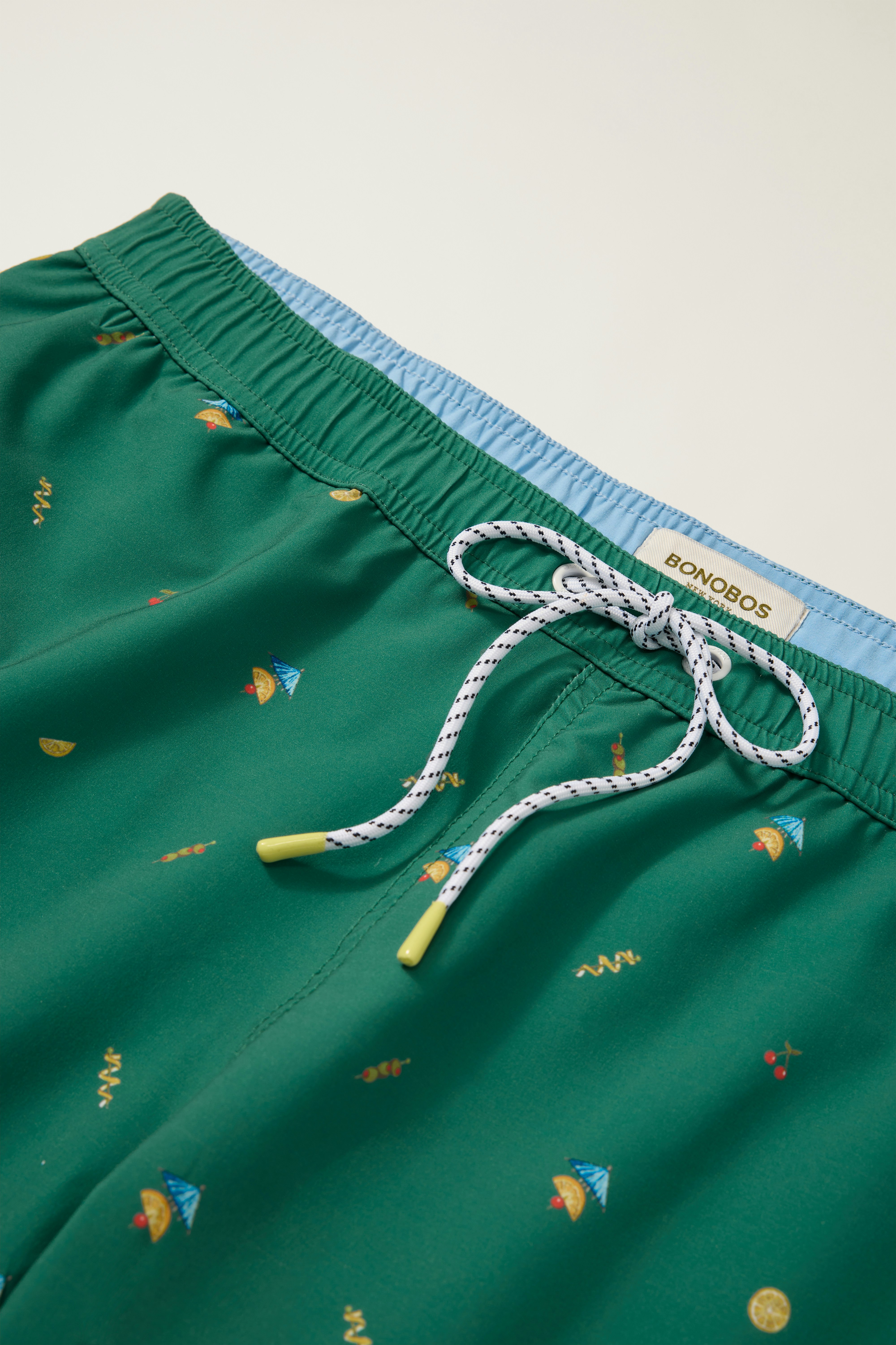 Riviera Swim Trunks sea green happy hour