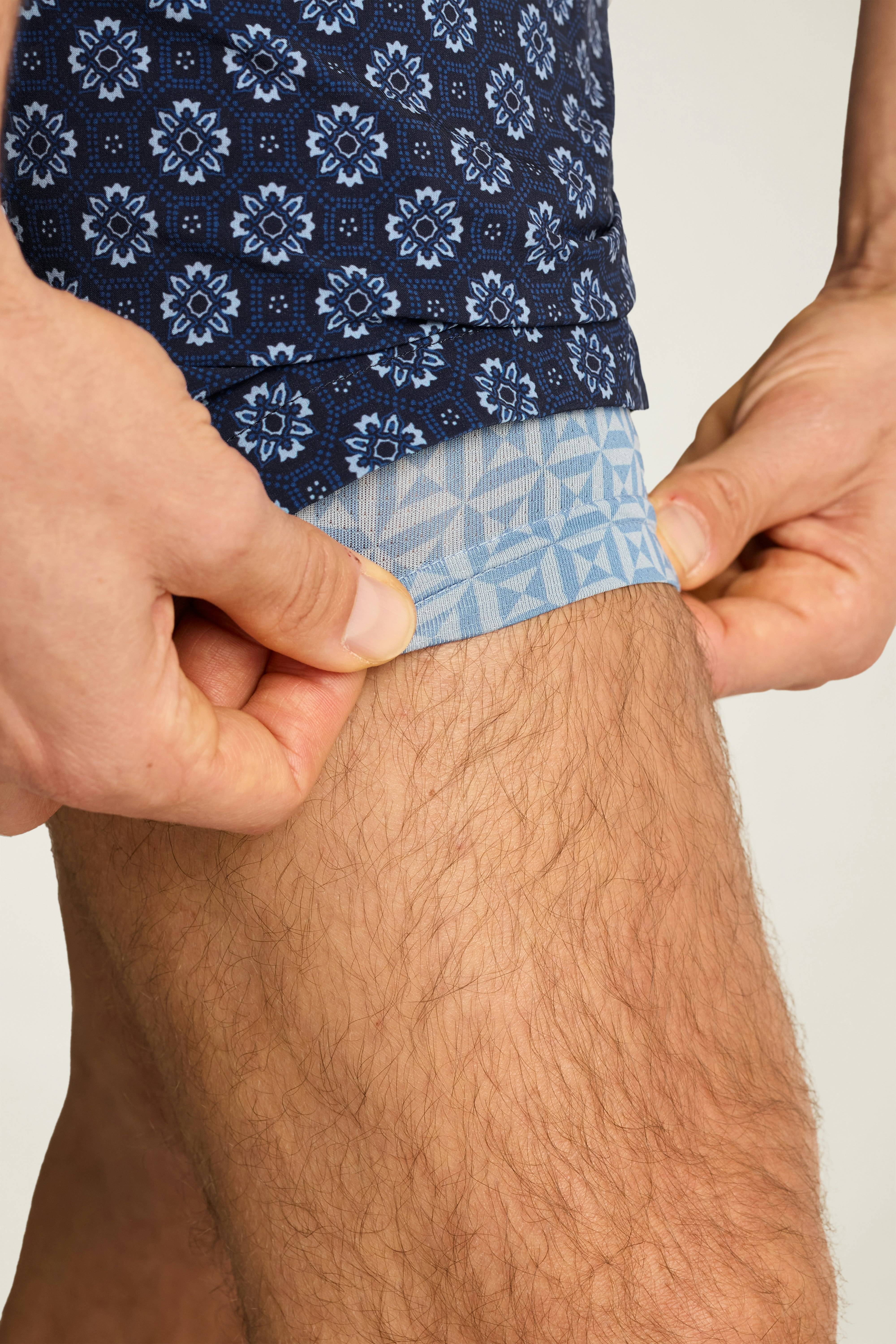 Riviera Swim Trunks blue ludlow geo