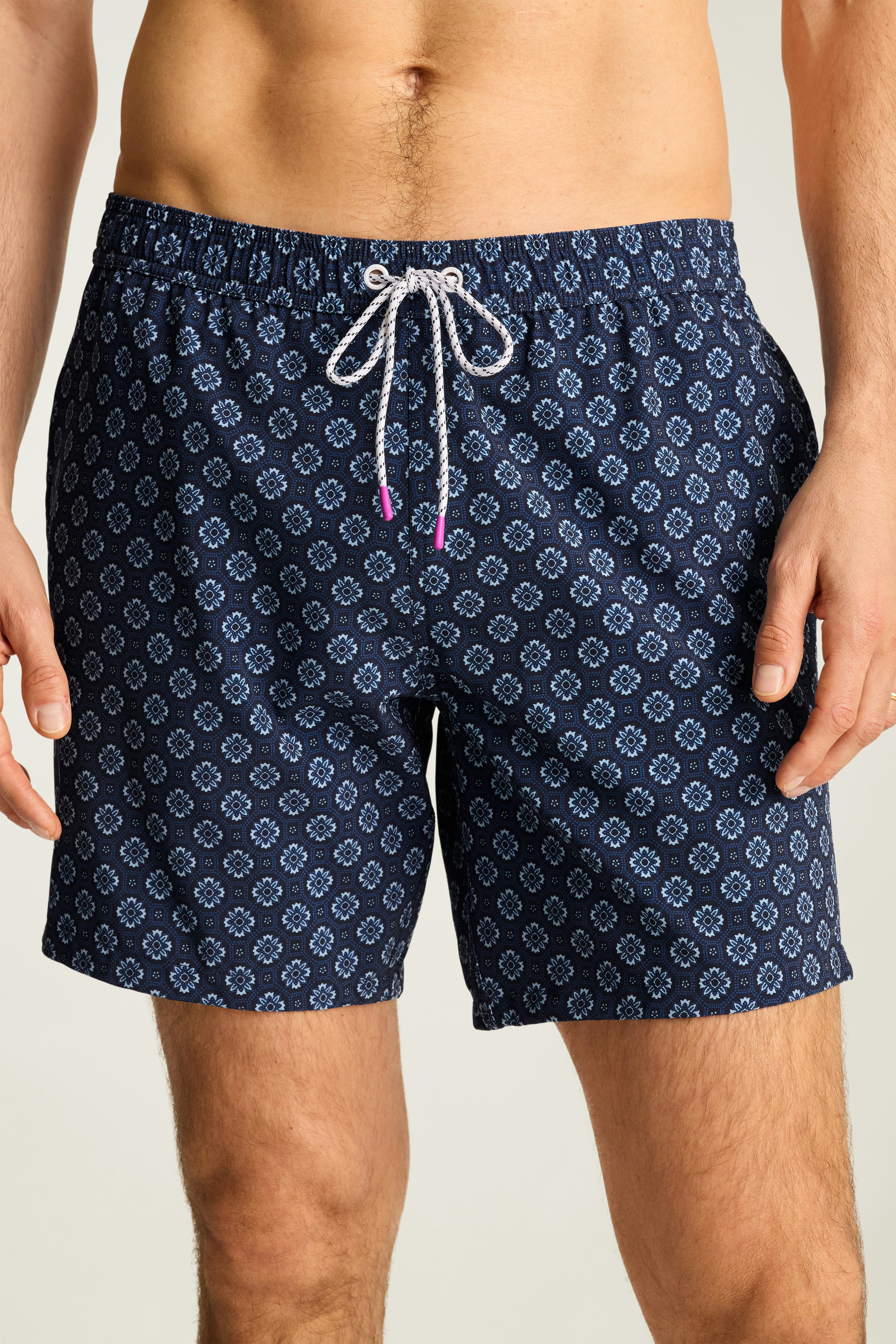 Riviera Swim Trunks blue ludlow geo