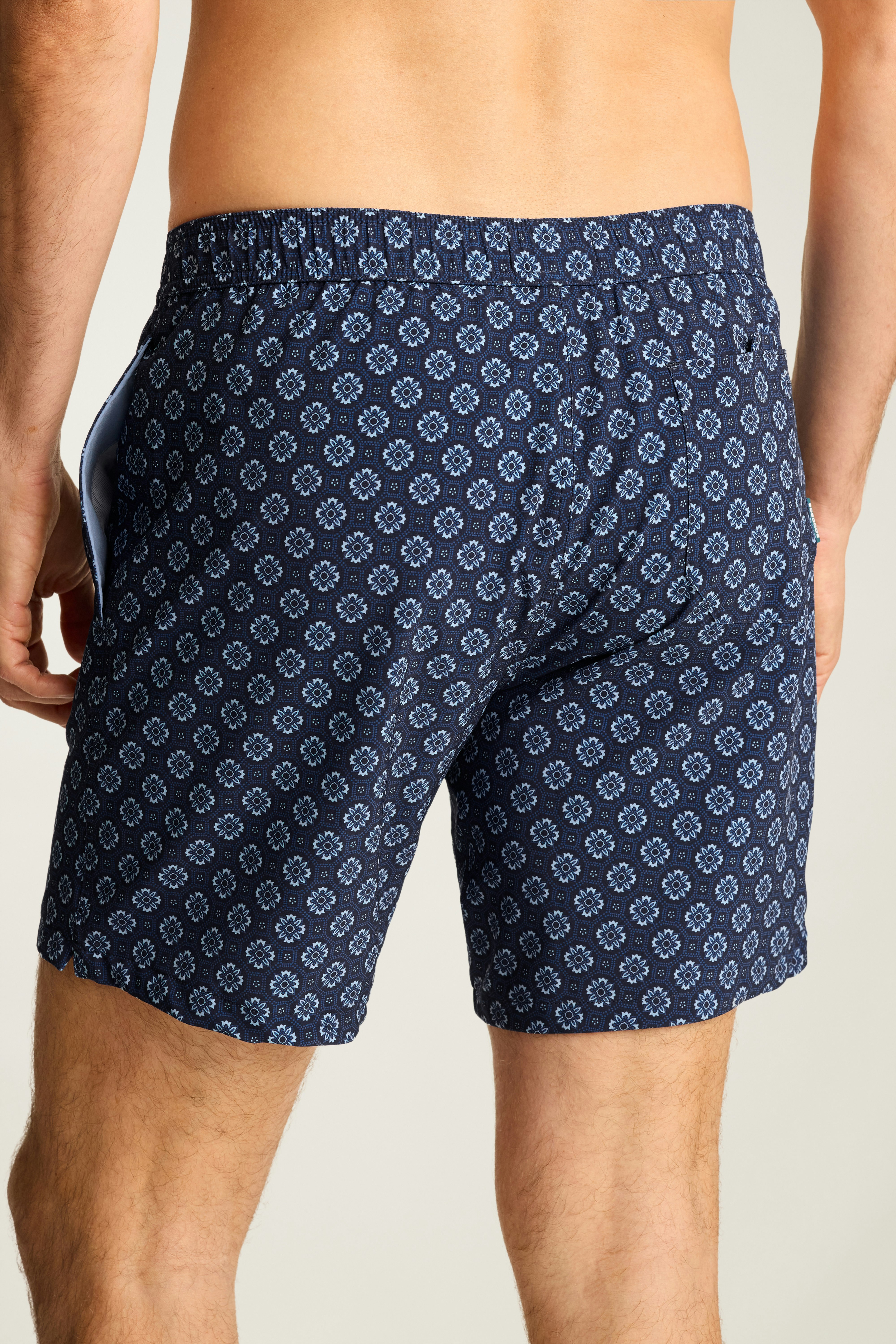 Riviera Swim Trunks blue ludlow geo
