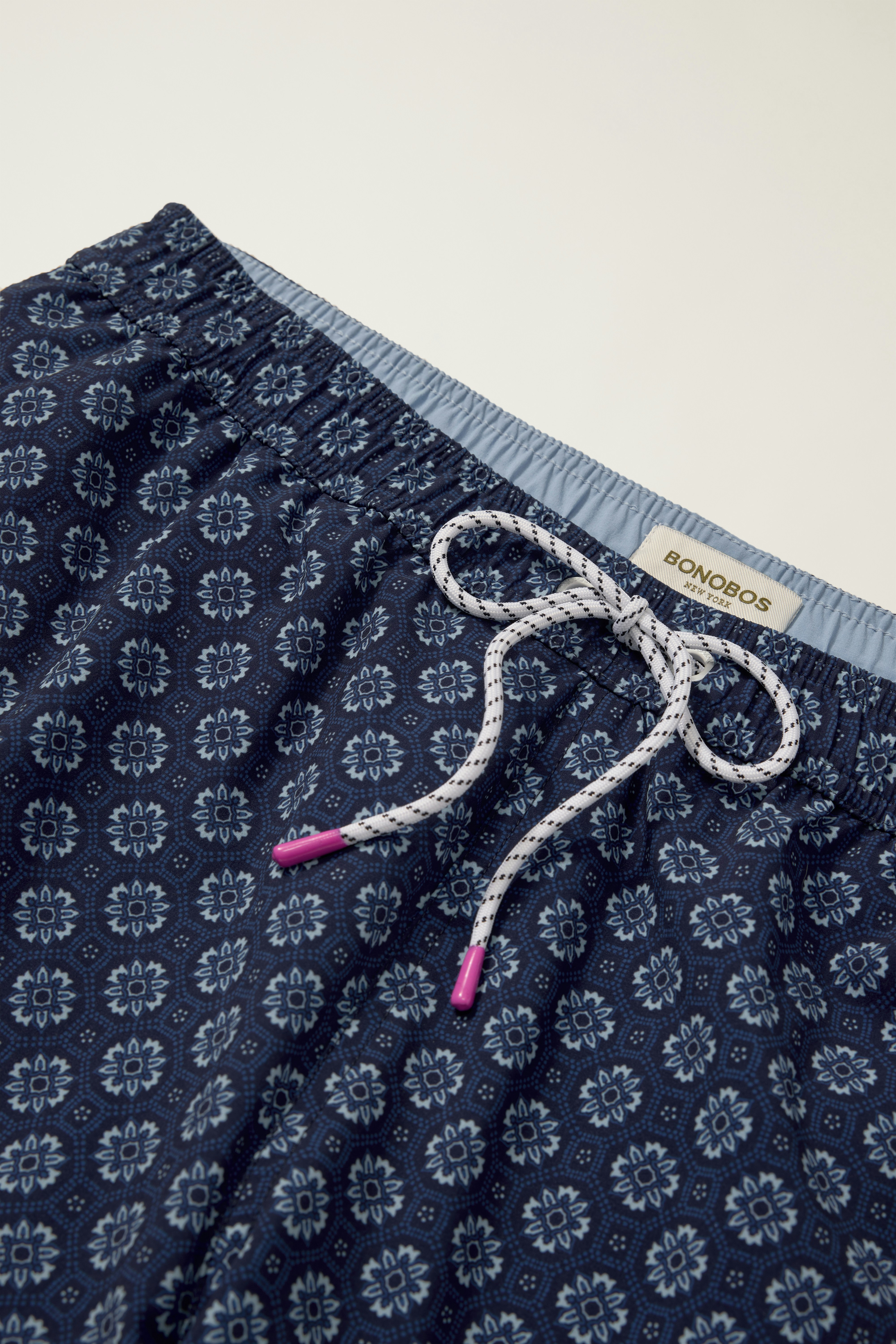 Riviera Swim Trunks blue ludlow geo