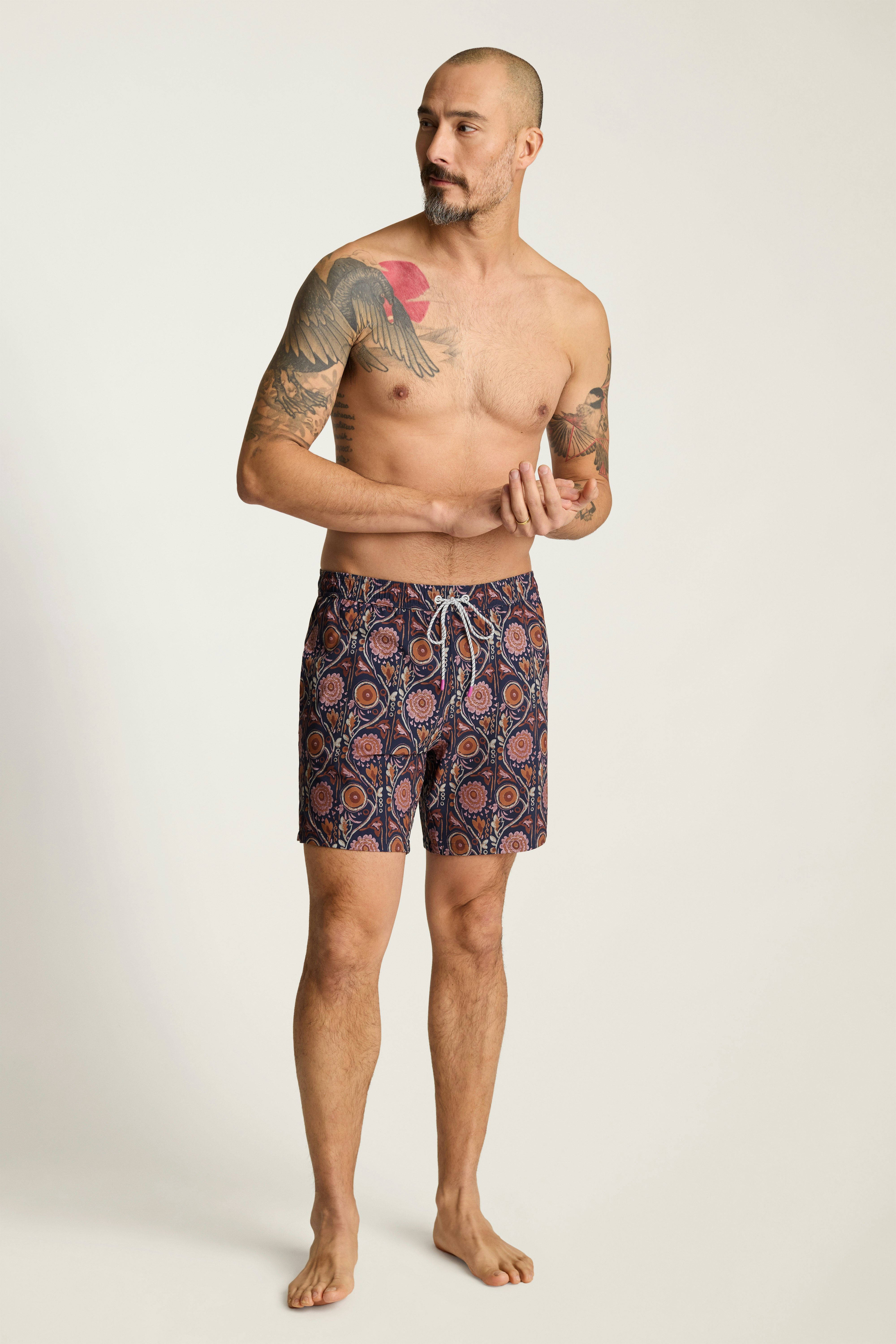 Riviera Swim Trunks jasper floral