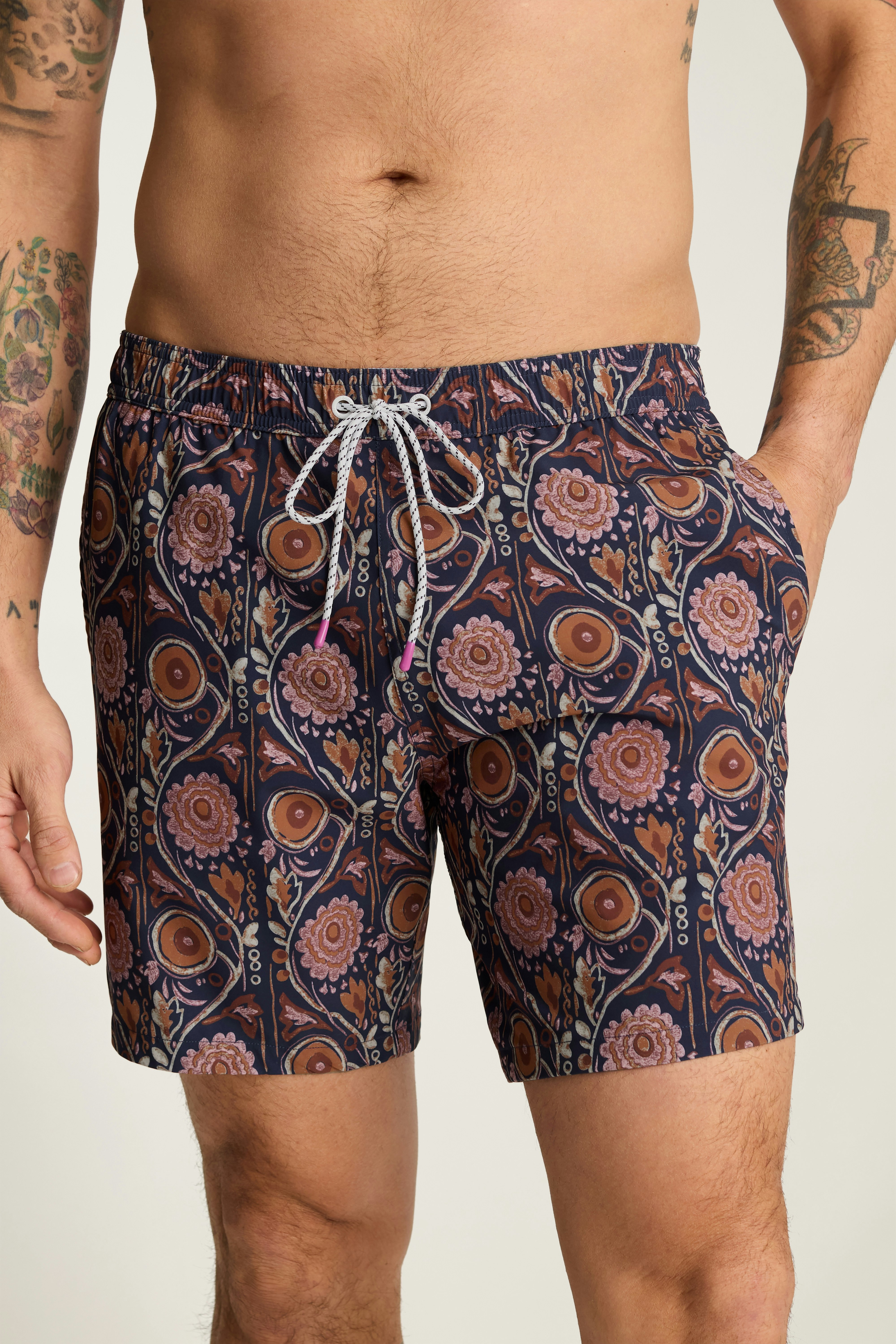 Riviera Swim Trunks jasper floral