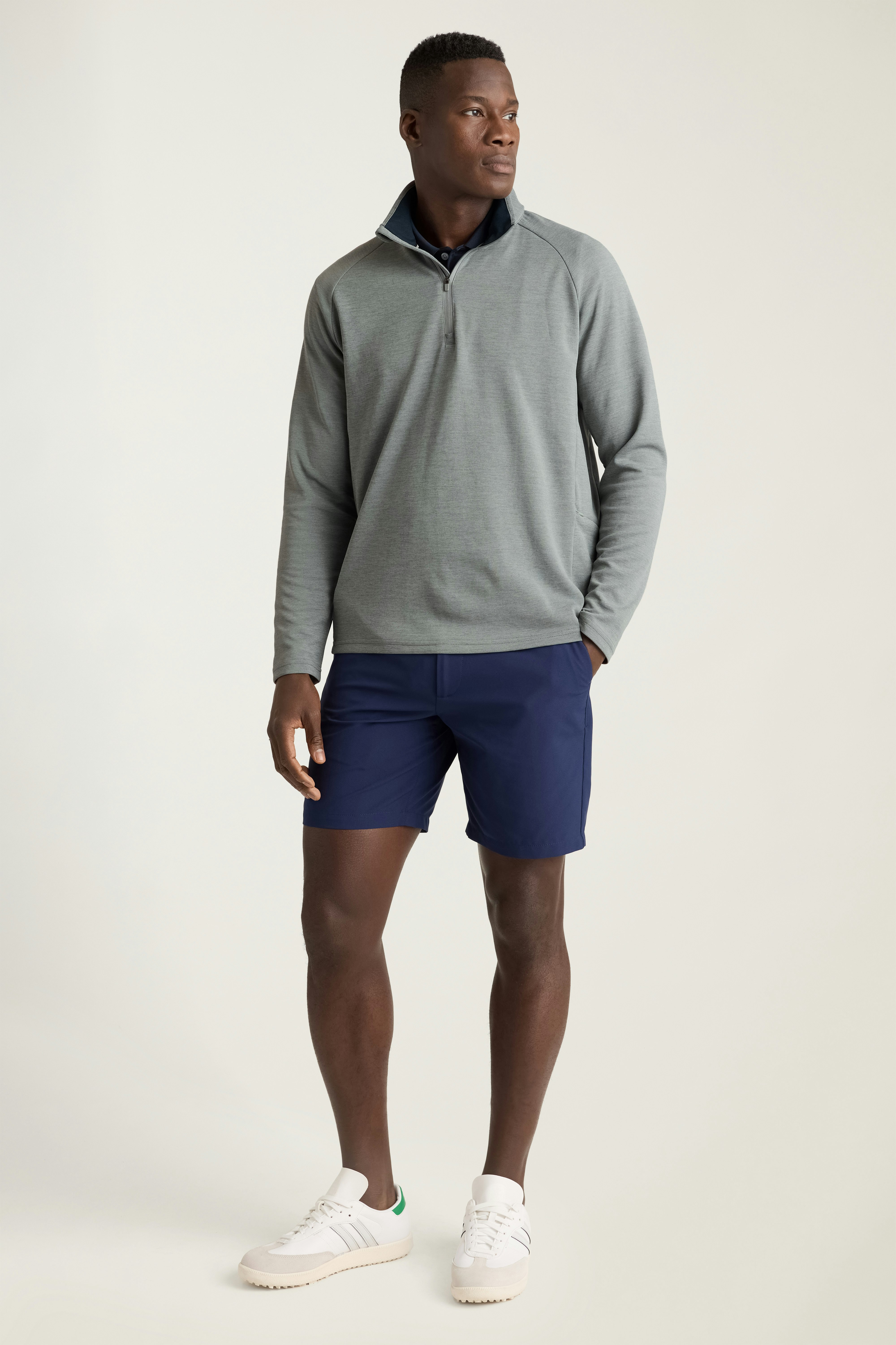 Fairgame Quarter Zip grey heather