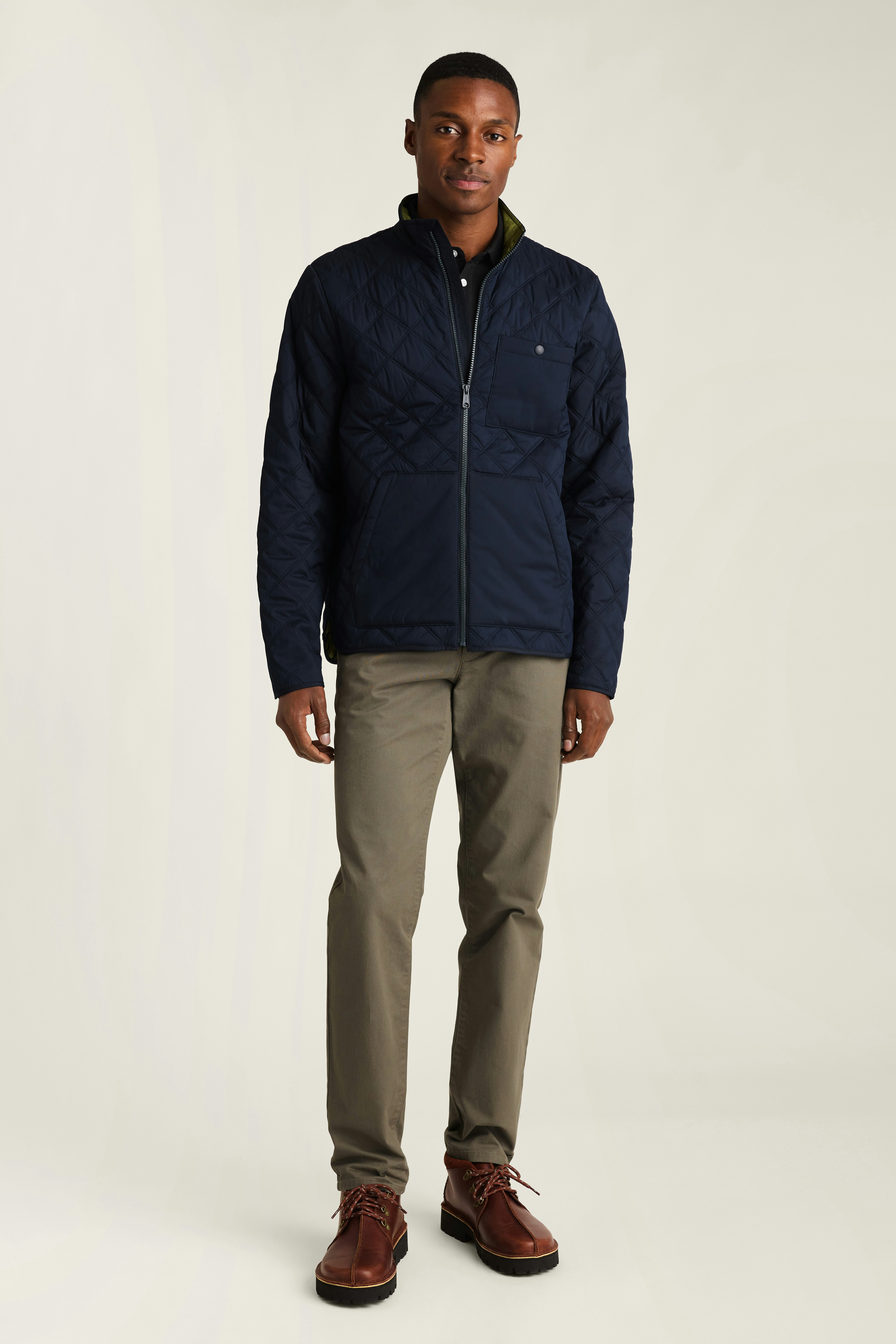Sportsman Quilted Jacket navy blue