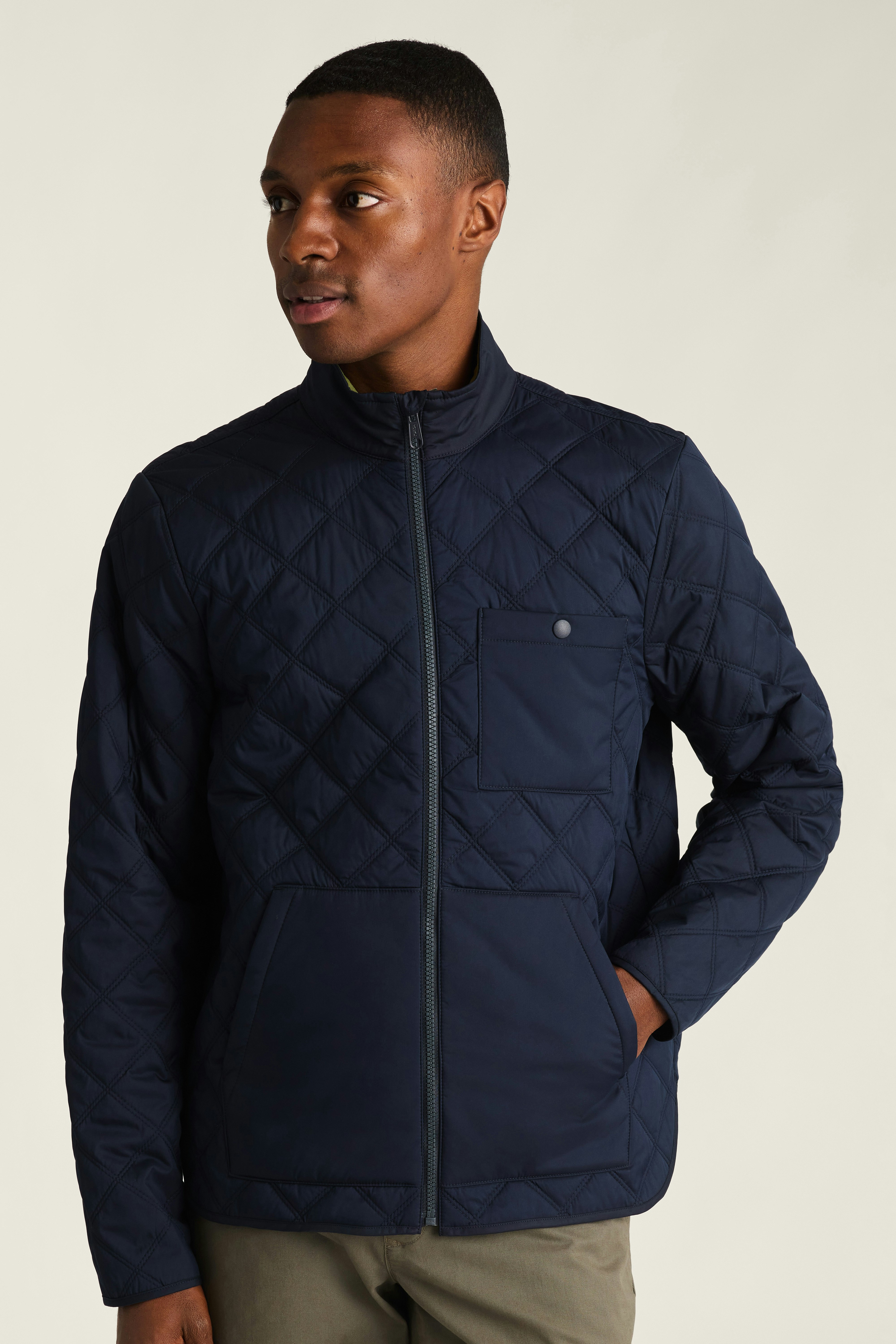 Sportsman Quilted Jacket navy blue
