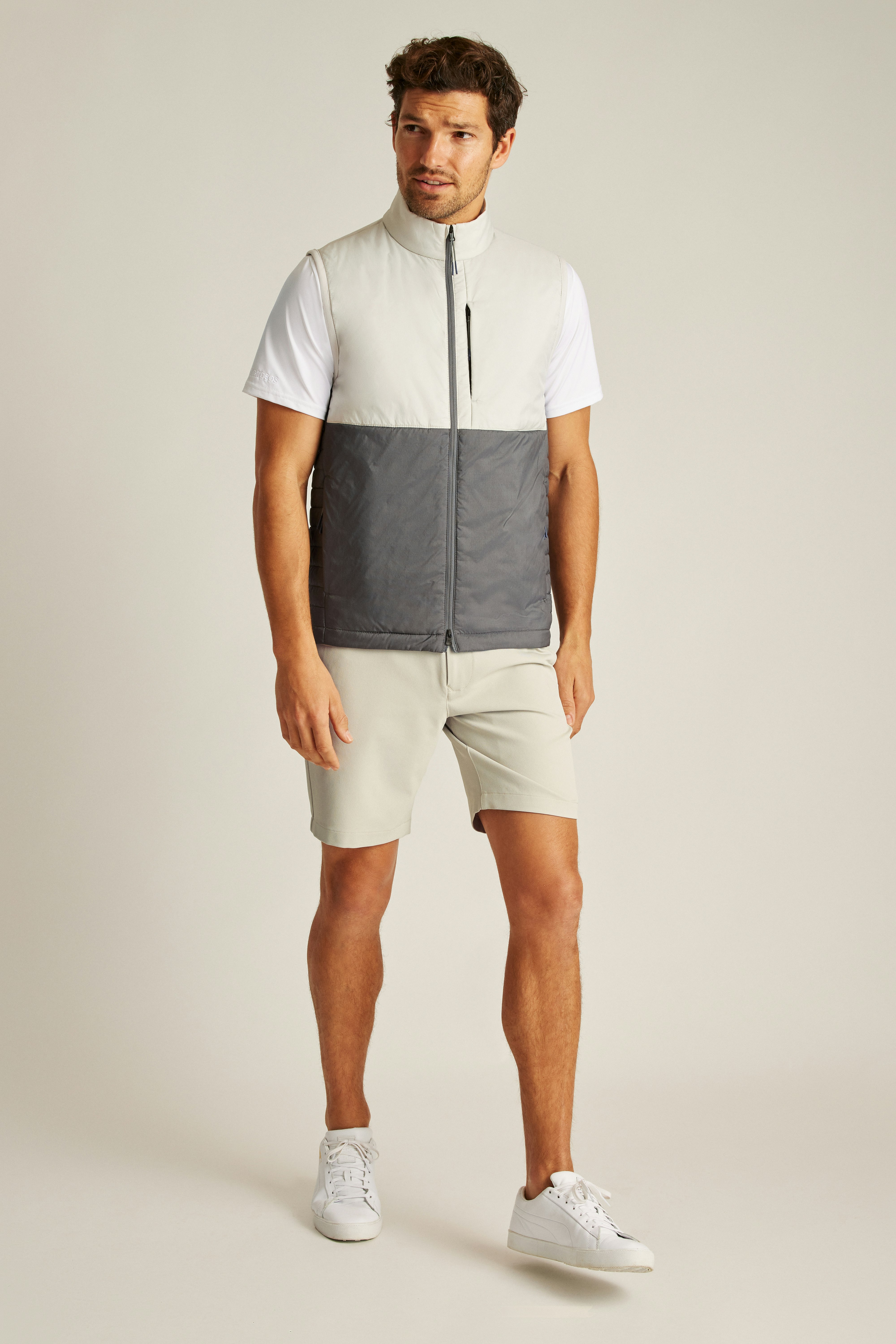 The Lightweight Hybrid Vest lava smoke dark grey and lunar rock grey