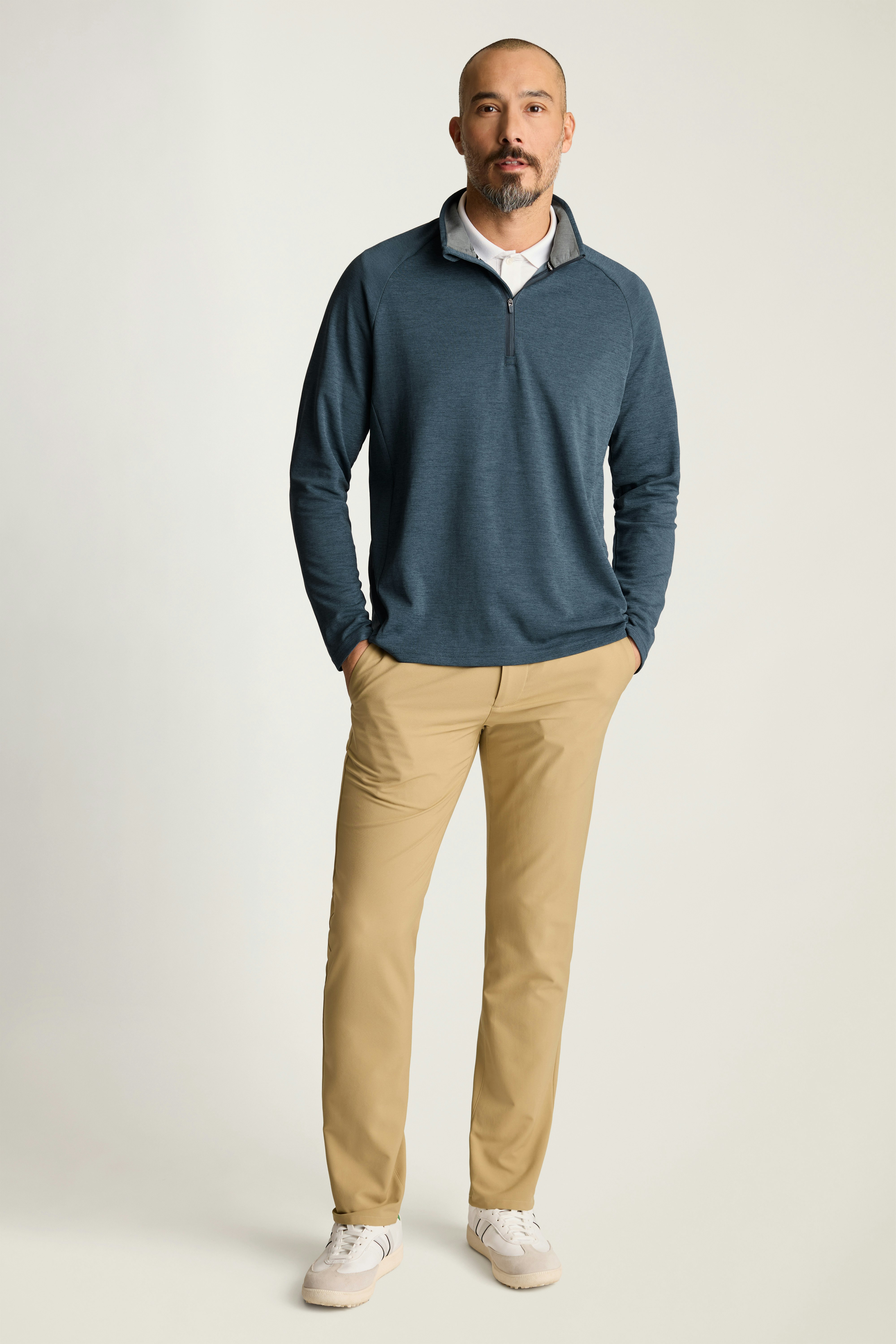 Fairgame Quarter Zip medium blue heather