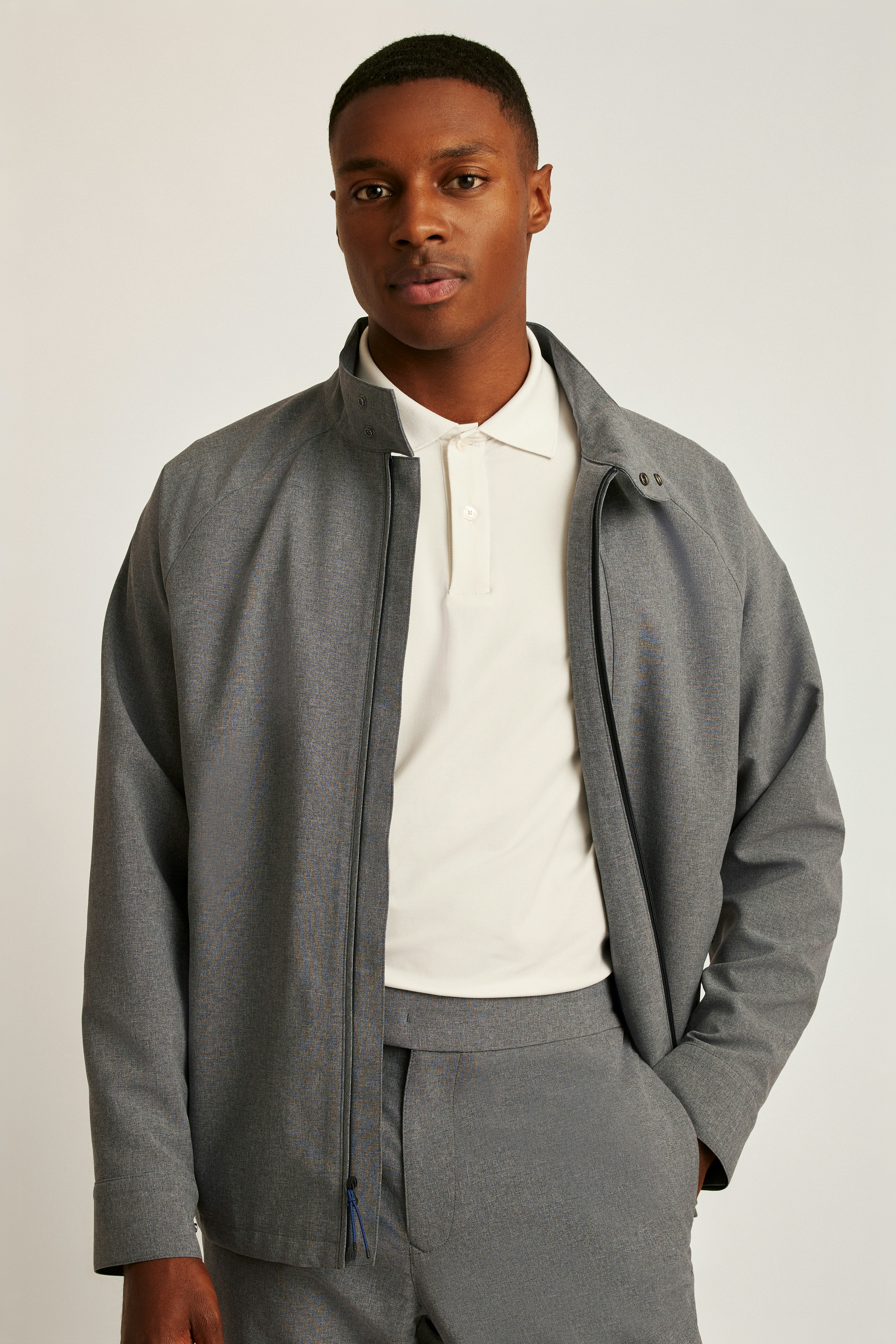 Tour Harrington Golf Jacket charcoal heather