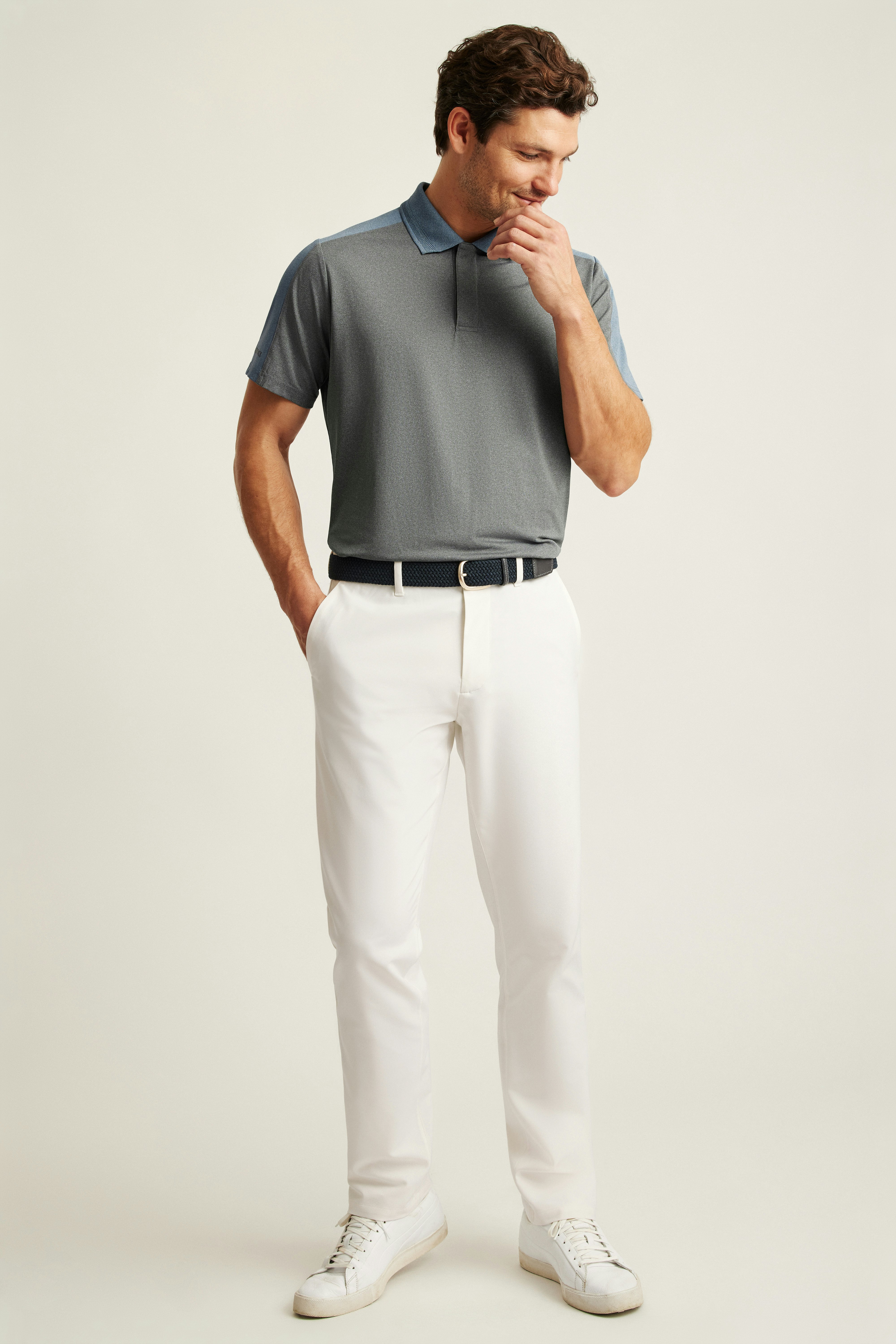 Tour Pique Polo grey blue
