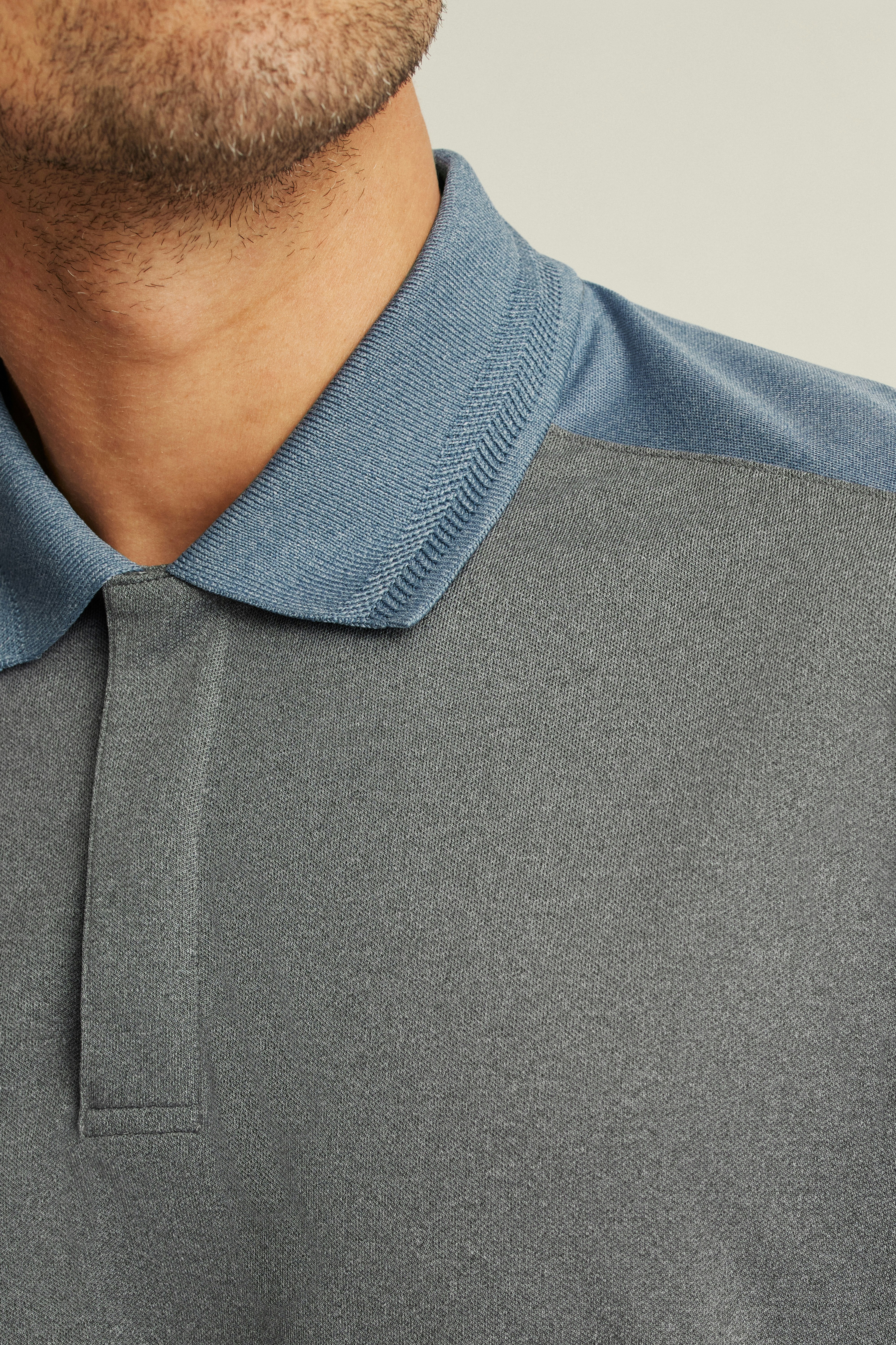 Tour Pique Polo grey blue