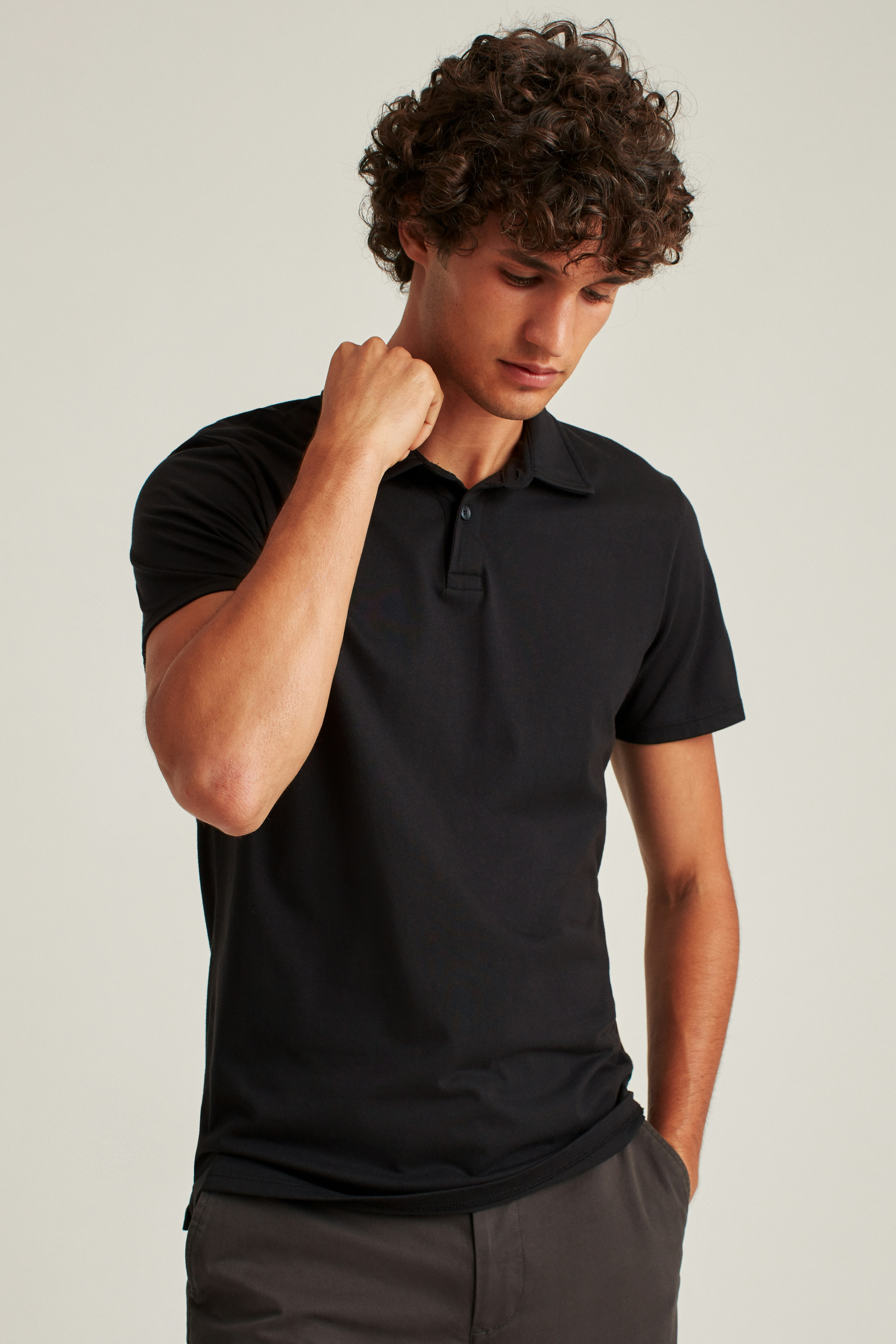 Pima Performance Polo jet black 3 Pima Performance Polo jet black
