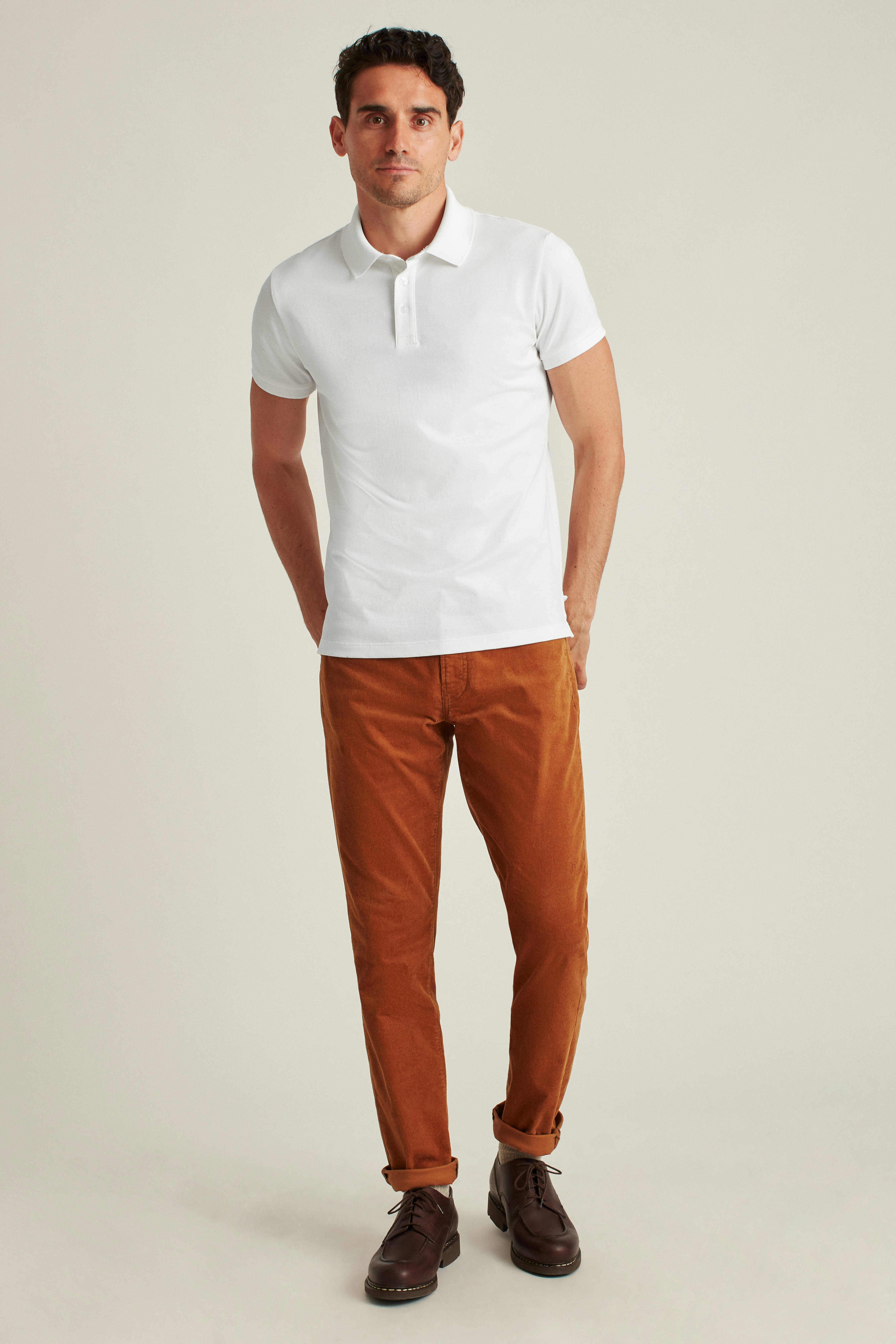 Stretch Pique Polo white 1 Stretch Pique Polo white