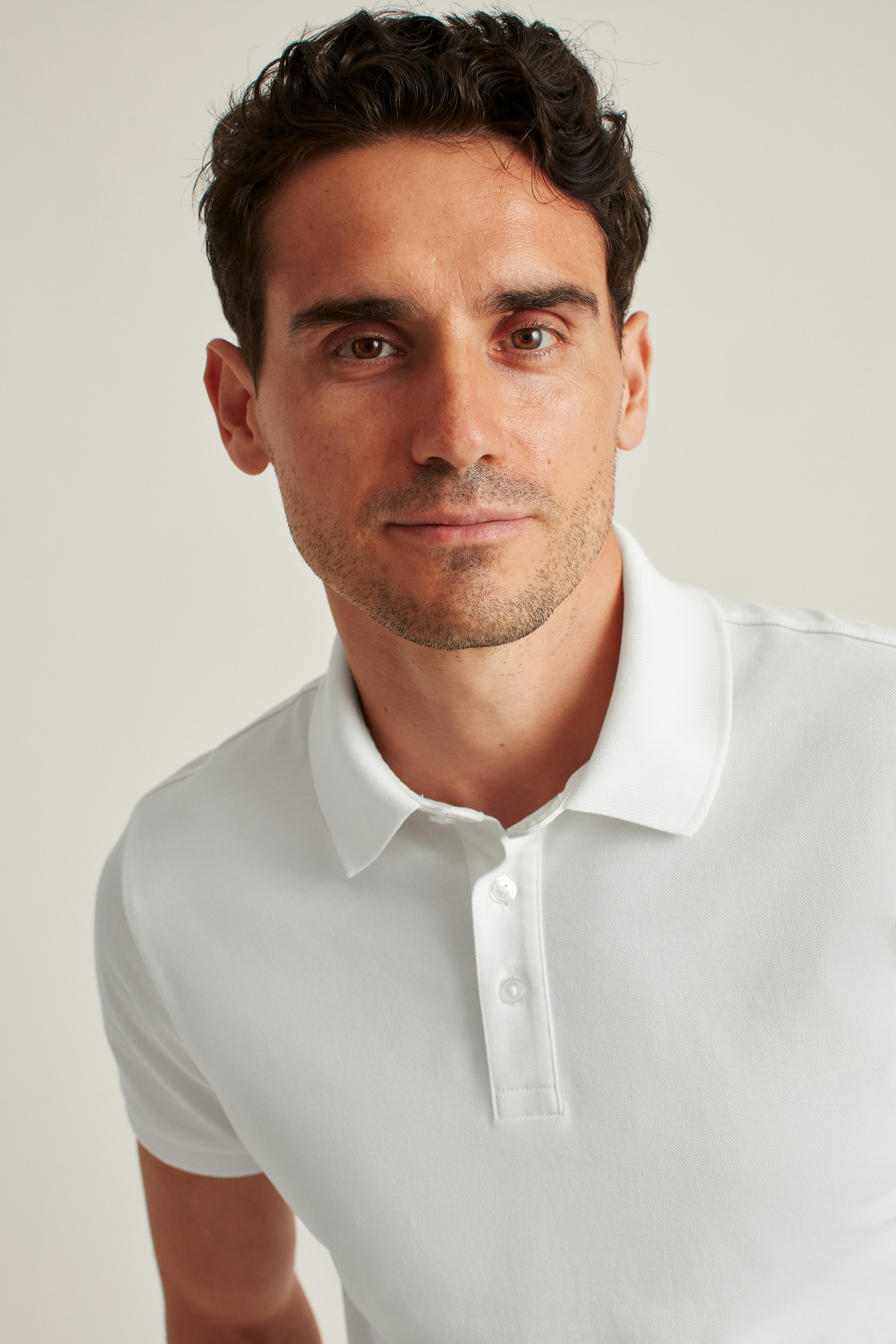 Stretch Pique Polo white 3 Stretch Pique Polo white
