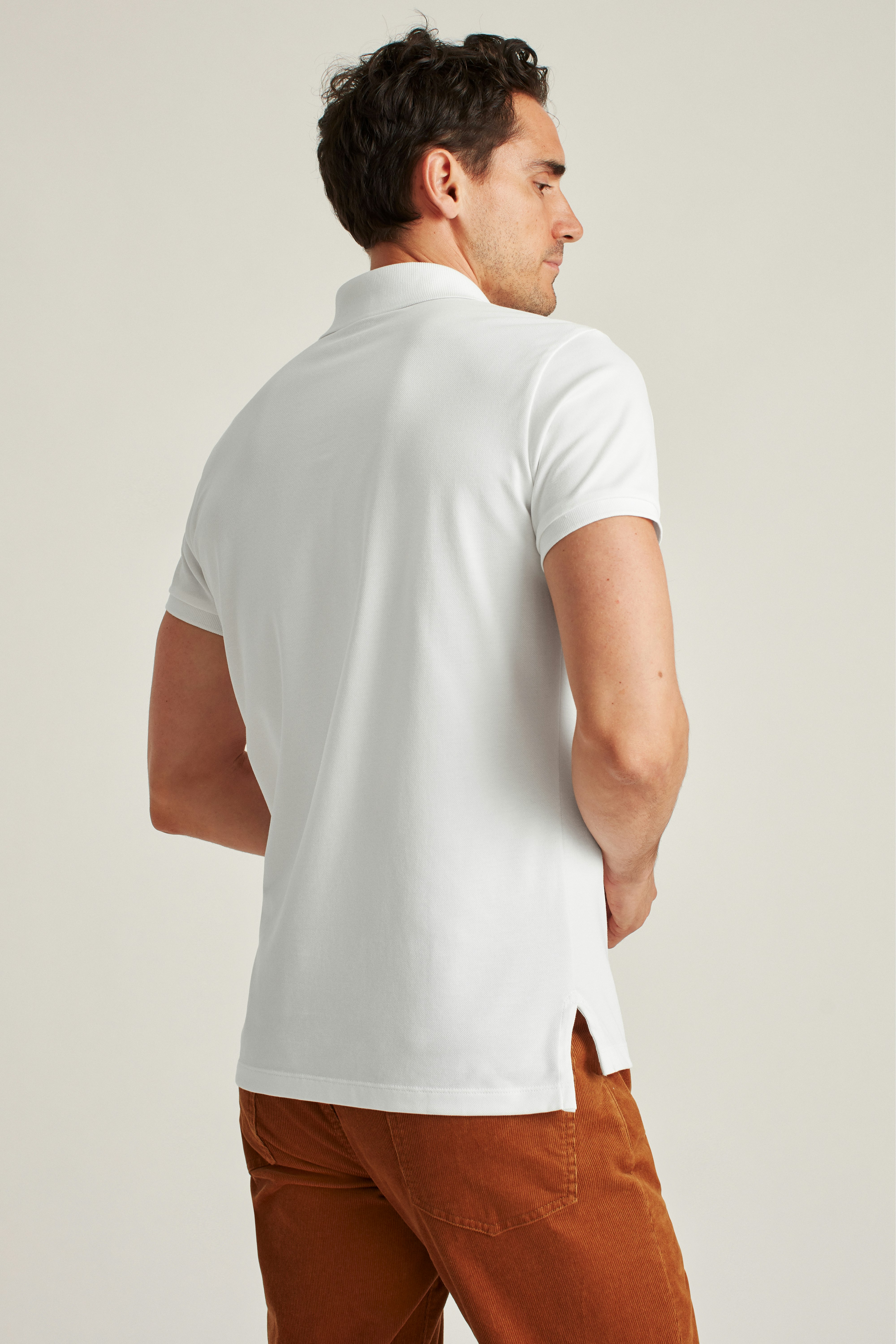 Stretch Pique Polo white 4 Stretch Pique Polo white