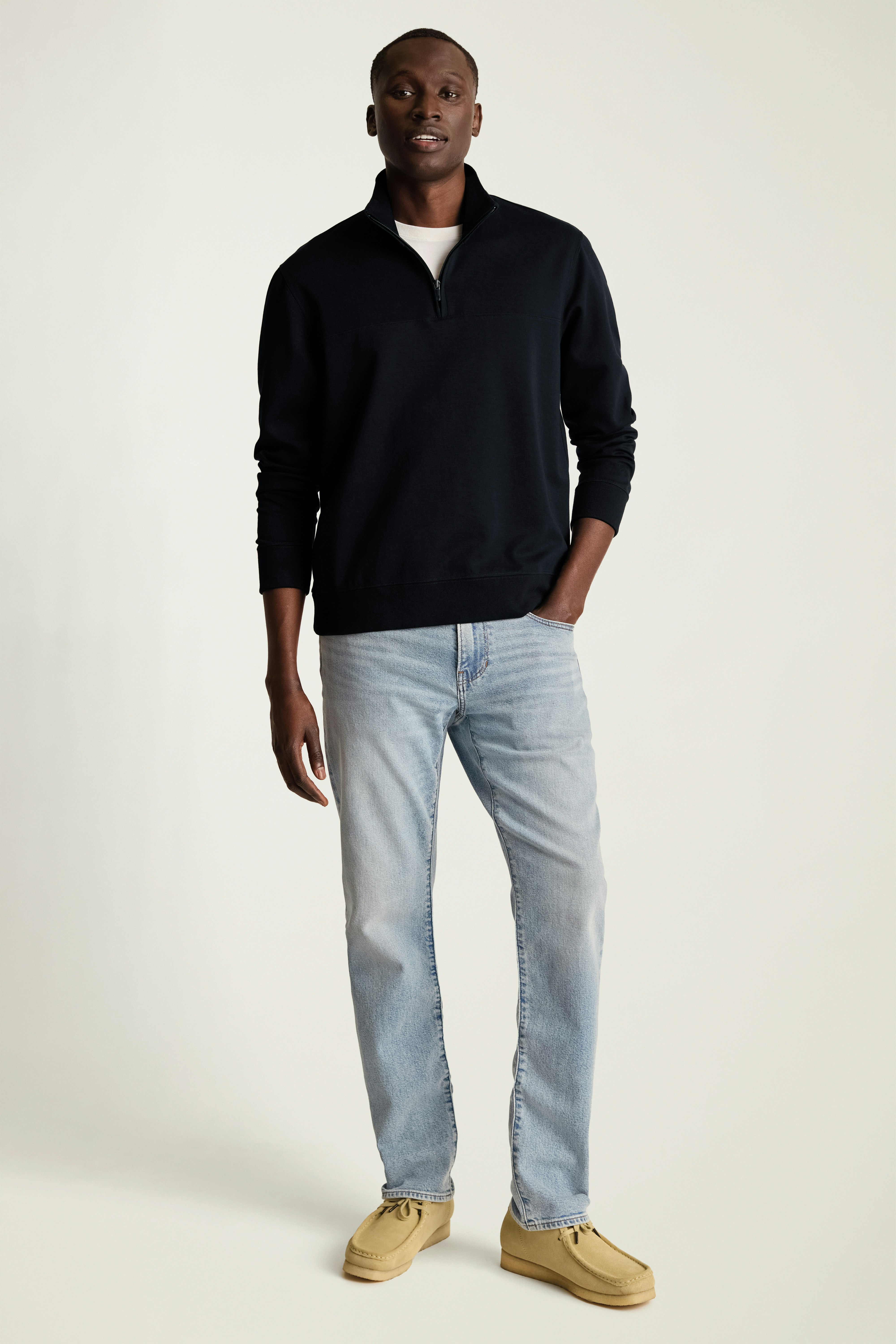 Soho Quarter Zip navy blue 1 Soho Quarter Zip navy blue