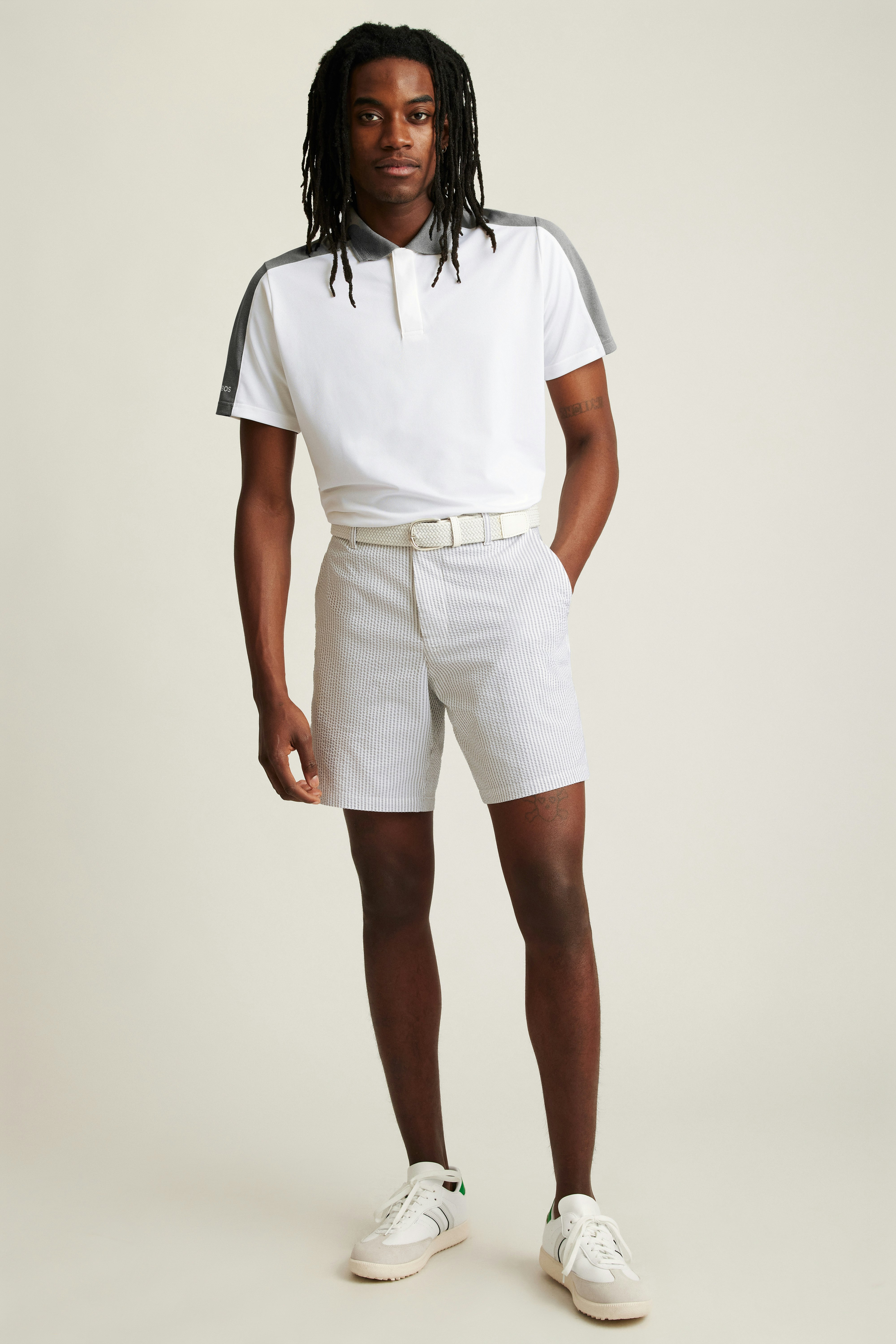 Tour Pique Polo white grey