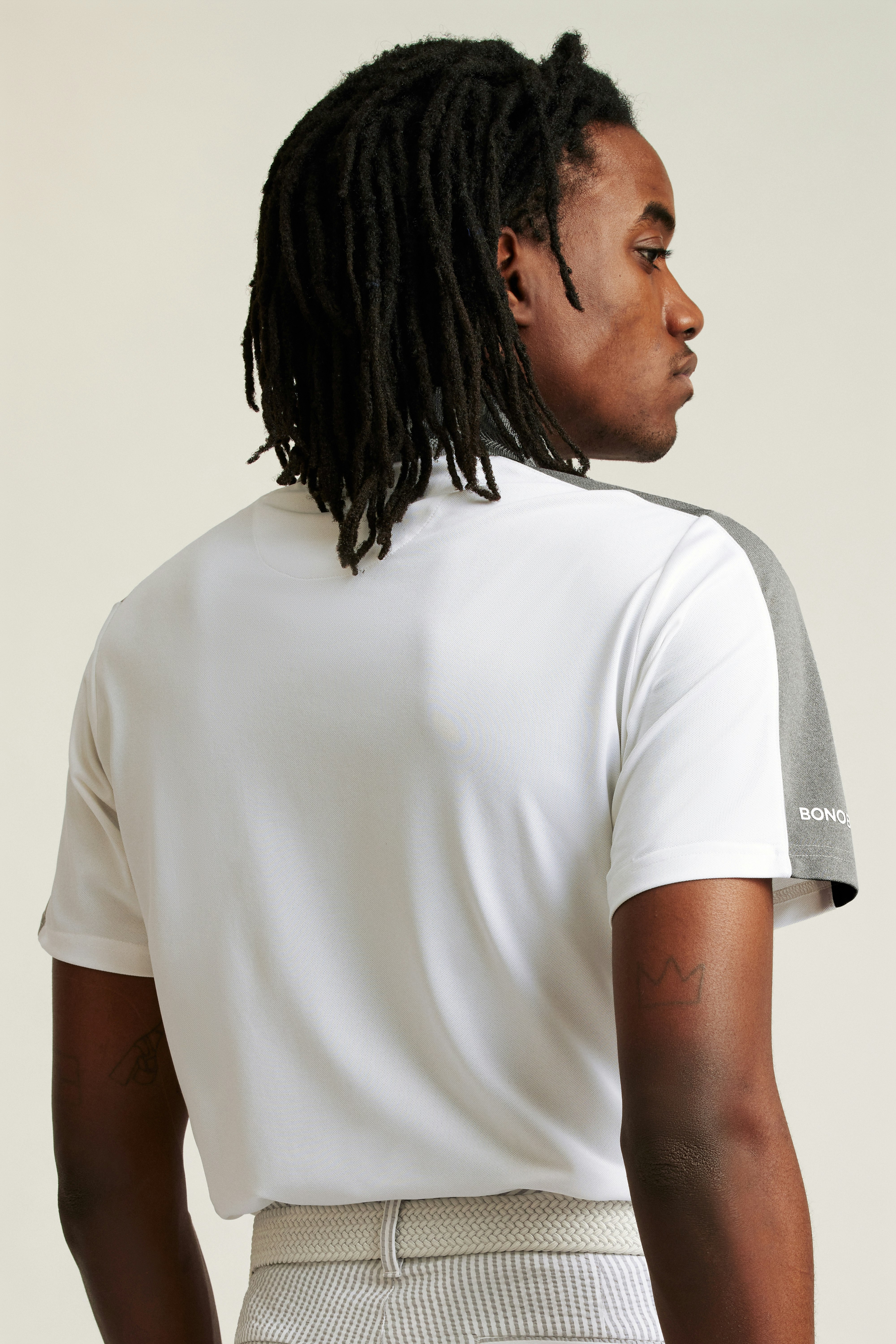 Tour Pique Polo white grey 4 Tour Pique Polo white grey